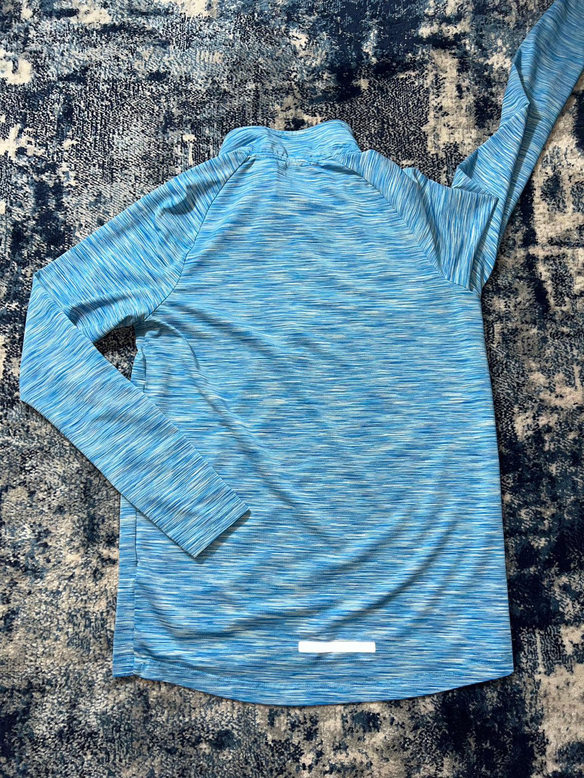 Montirex Active Reflective Lightweight 1/4 Zip Running Top Light Blue Men’s Small in Light Blue, men's Small – detail view