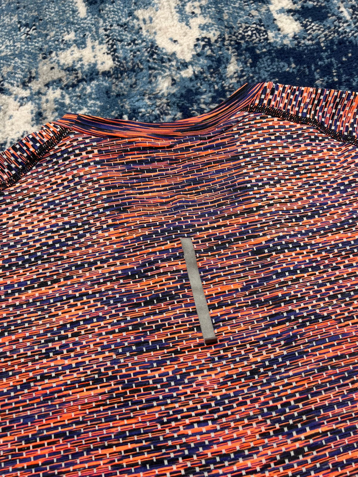 Nike TechKnit T-Shirt Orange Black Reflective Men’s Medium – Orange / Black in Orange / Black, men's Medium – detail view