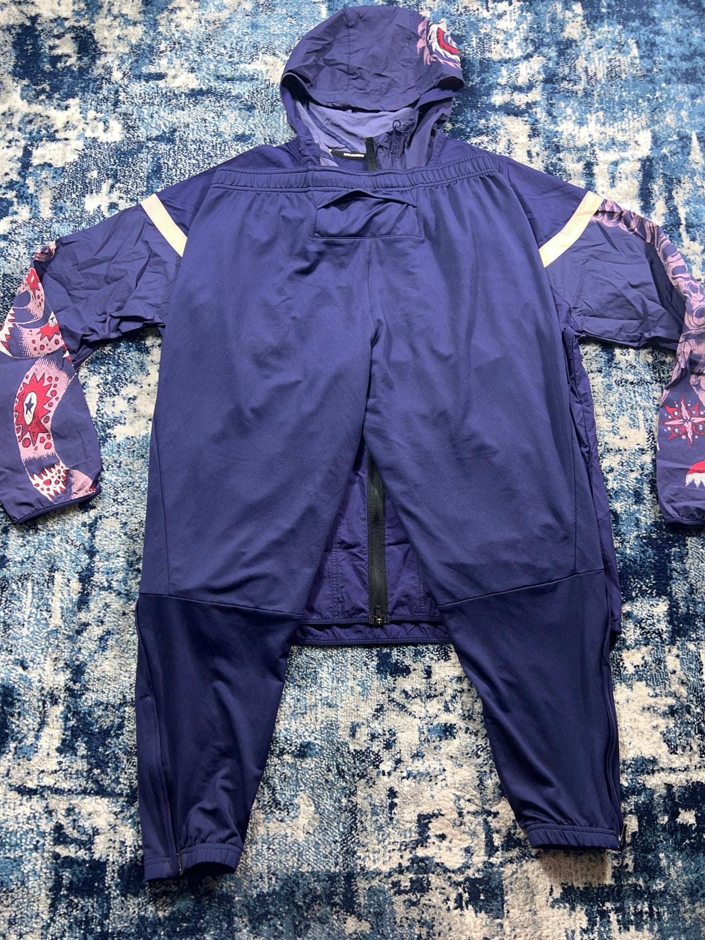 Nike Wild Run Purple Dragon Windrunner & Dri-FIT Bottoms Tracksuit Set – Purple / Multicolour in Purple / Multicolour…