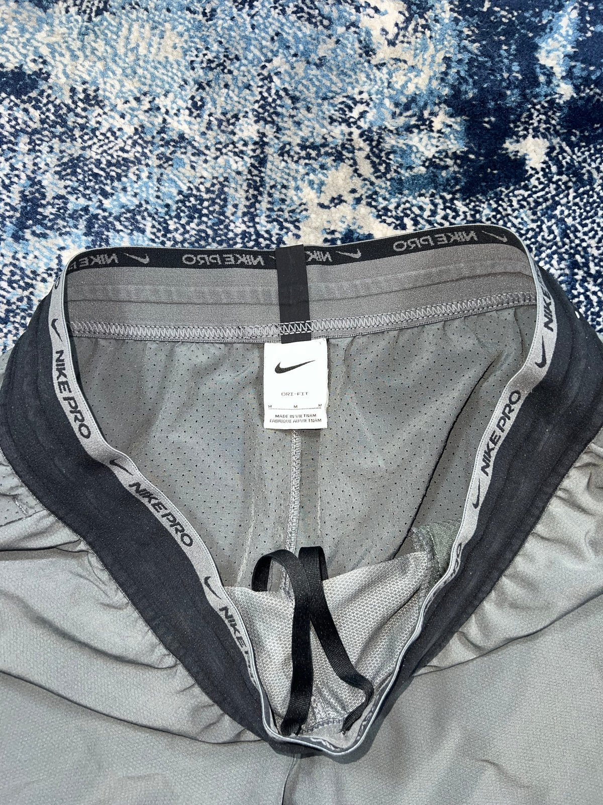 Nike Pro Dri-FIT 8” Training Shorts Grey Black Men’s Small – Grey / Black in Grey / Black, men's Small – detail view