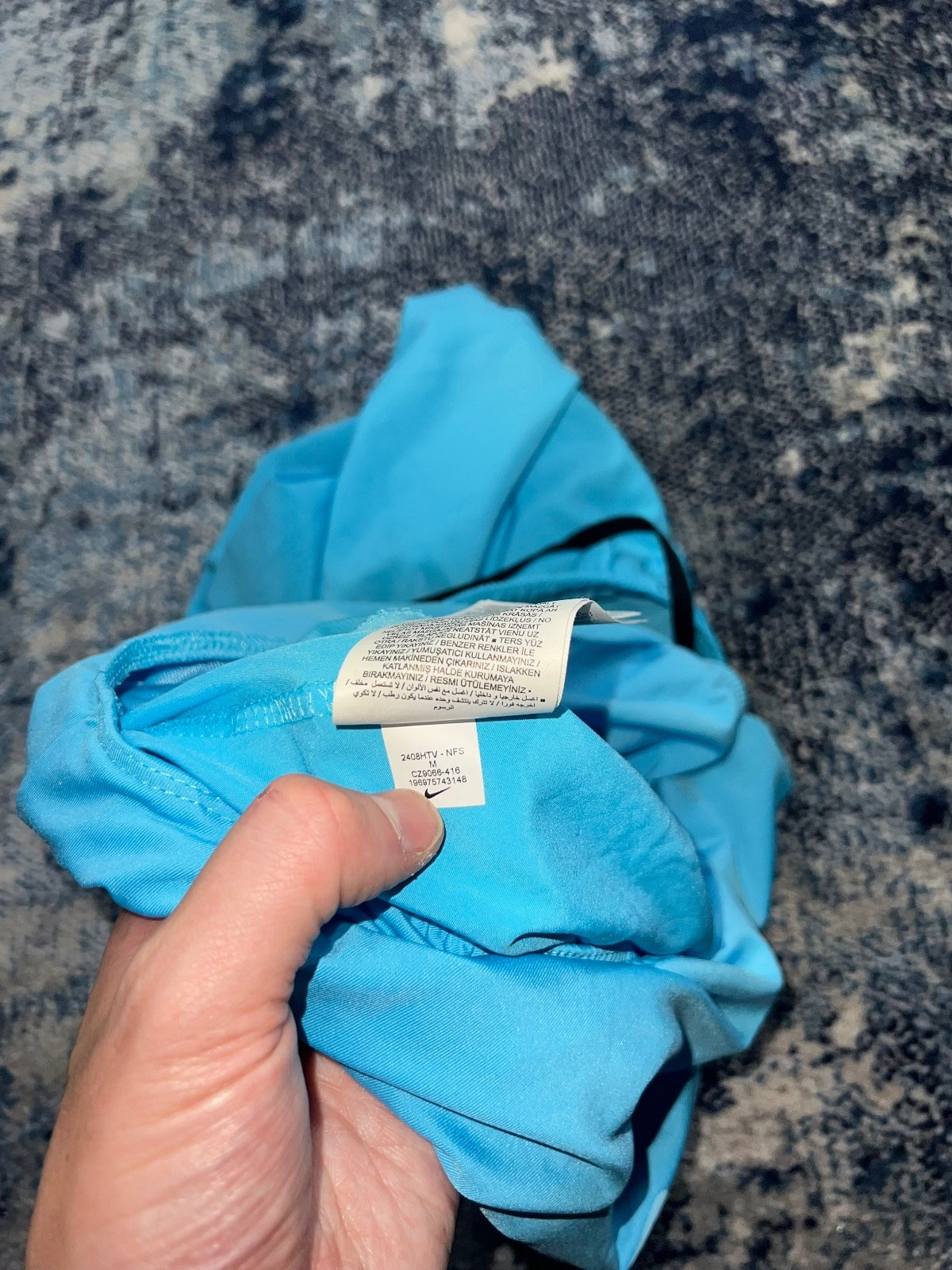 Nike Dri Fit Challenger Shorts – LightBlue, Men's Medium in LightBlue, men's Medium – detail view