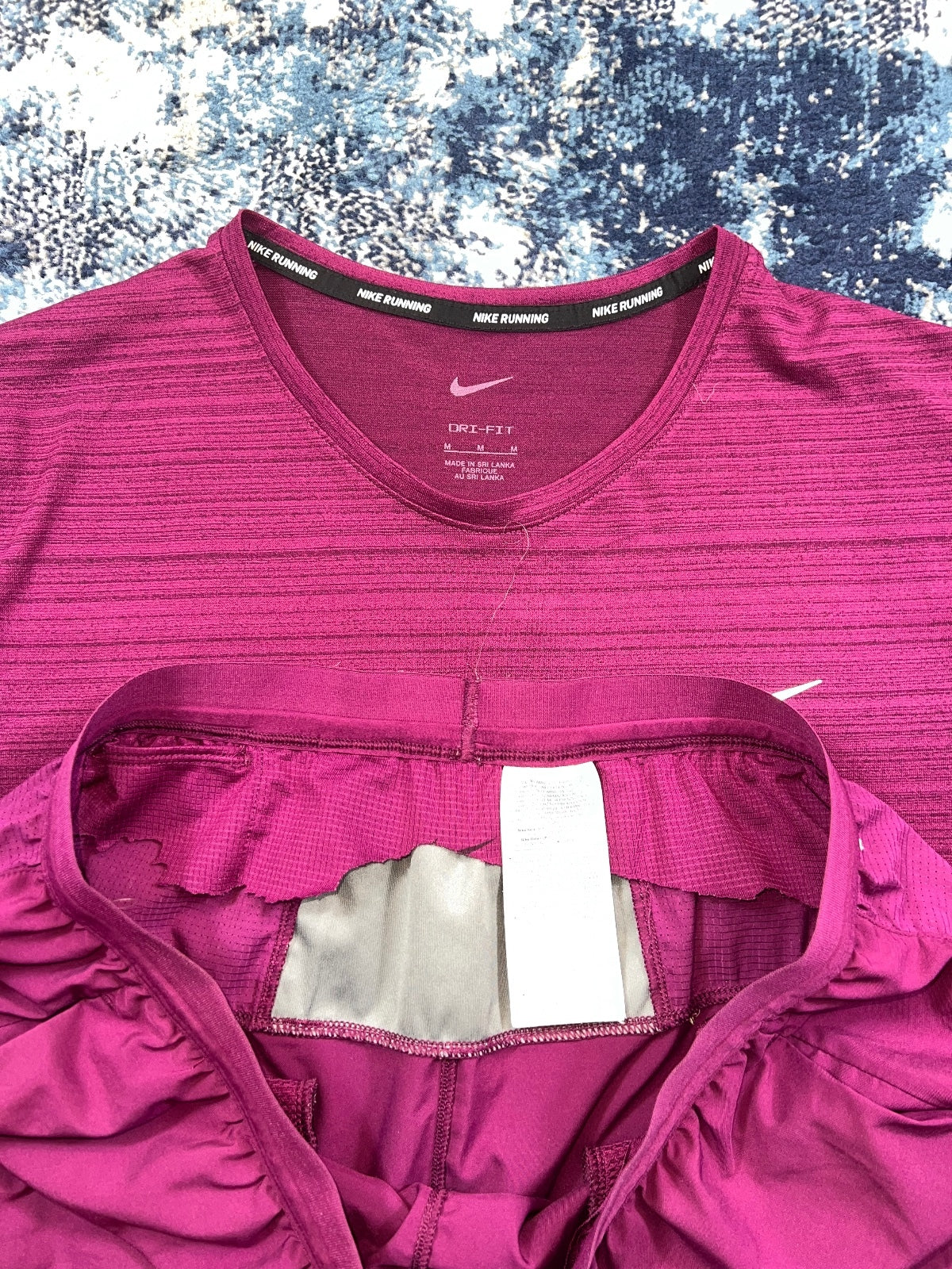 Nike Miler T Shirt / Flex Stride Shorts Running Gym Set – Sangria Purple, Men's Medium in Sangria Purple, men's Medium –…