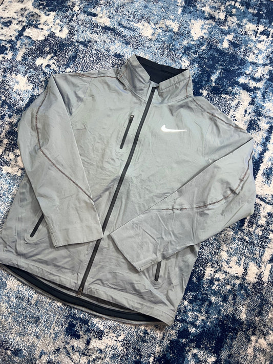 Nike Technical Shield Running Dri Fit Windrunner Jacket – Silver, Men's Extra Small in Silver, men's Extra Small –…