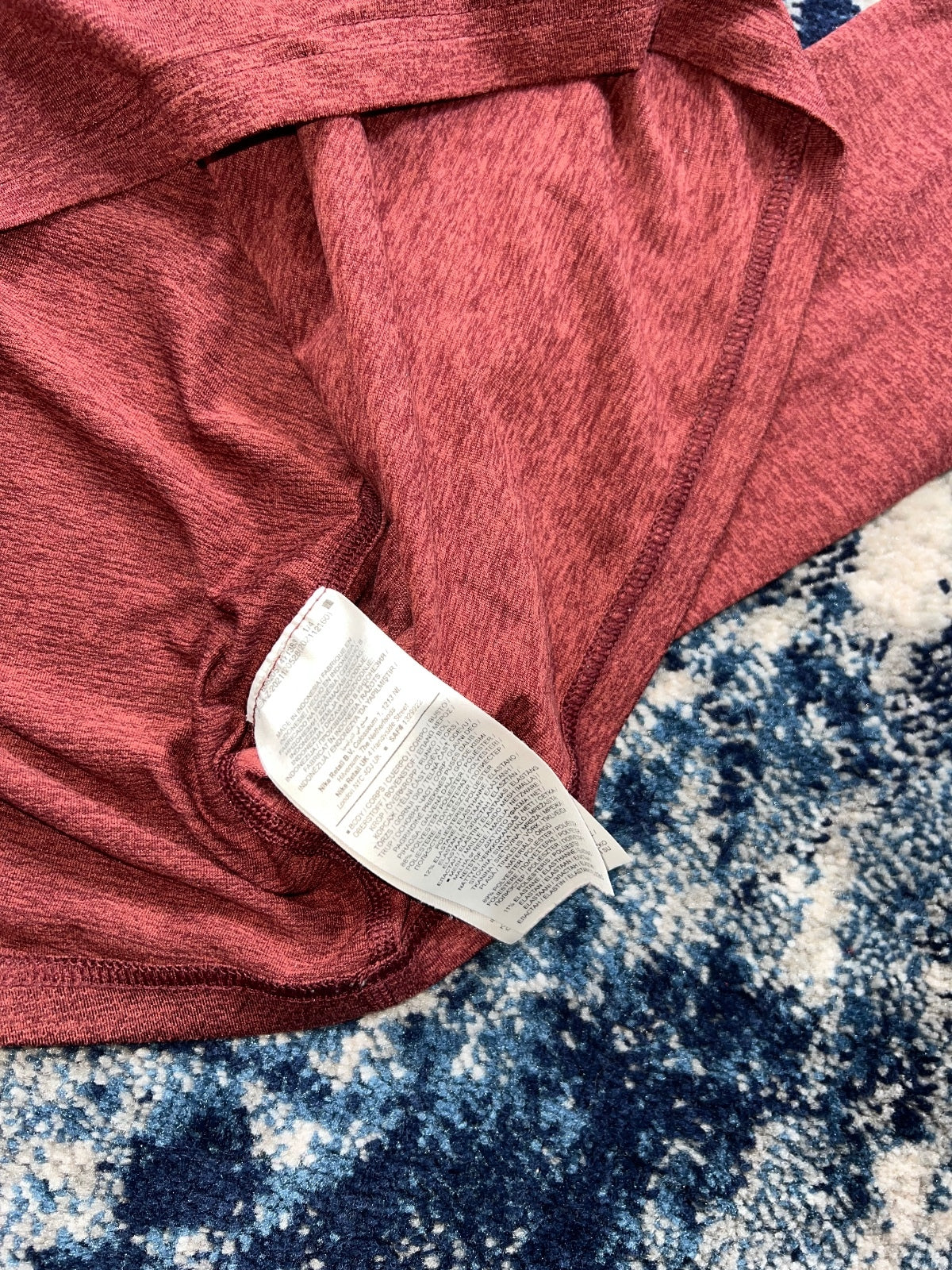 Nike Running Element 1/4 Zip – Burgundy, Men's Large in Burgundy, men's Large – detail view
