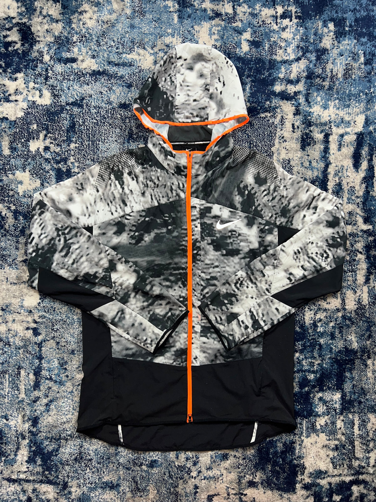 Nike Arctic Camo Kiger Windrunner Jacket Grey Black Orange Reflective – Grey / Black / Orange, Men's Medium in Grey / Black…