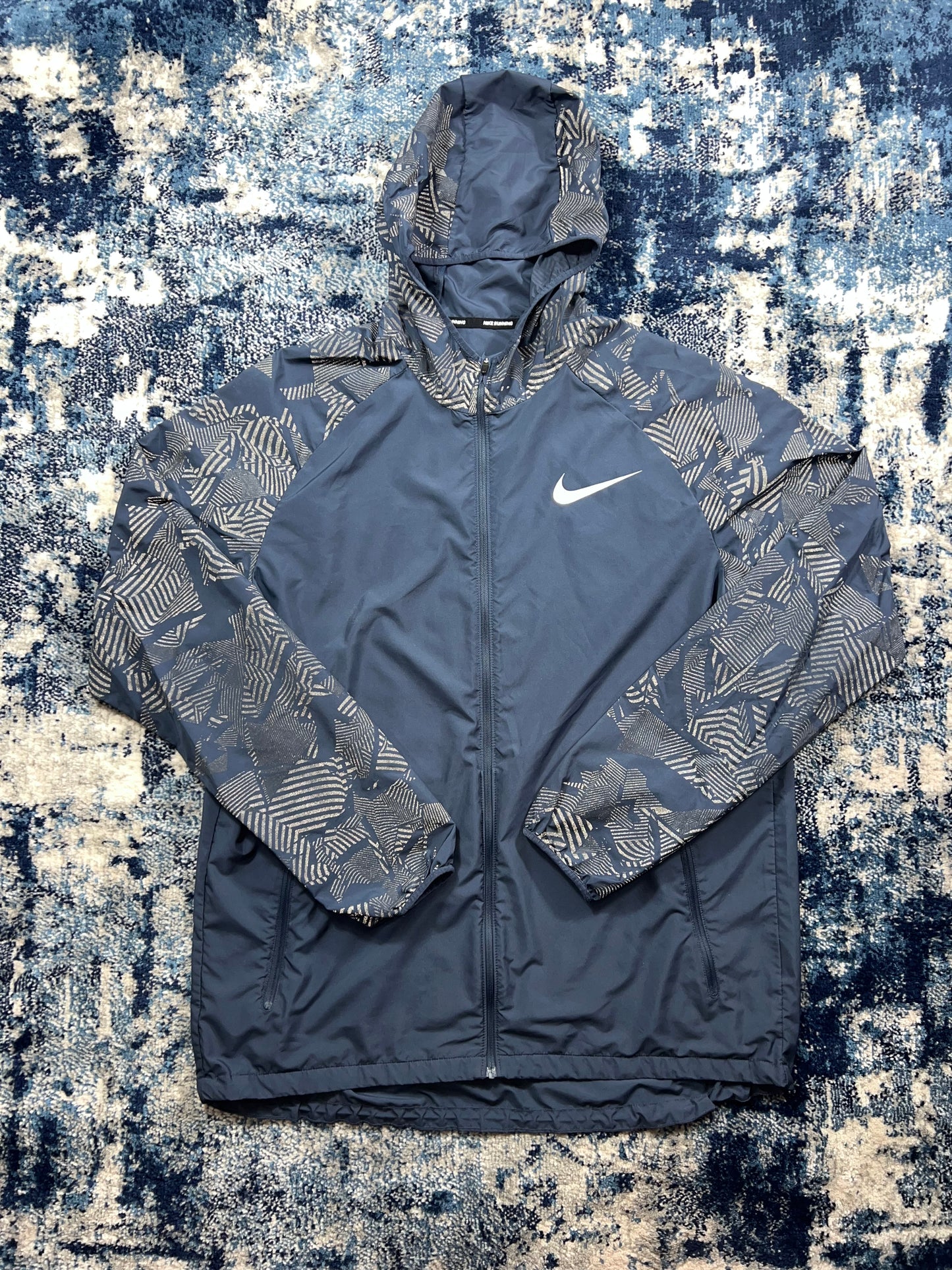 Nike Rare Reflective Windrunner Jacket Navy Blue Men’s Large in Navy Blue, men's Large – front view