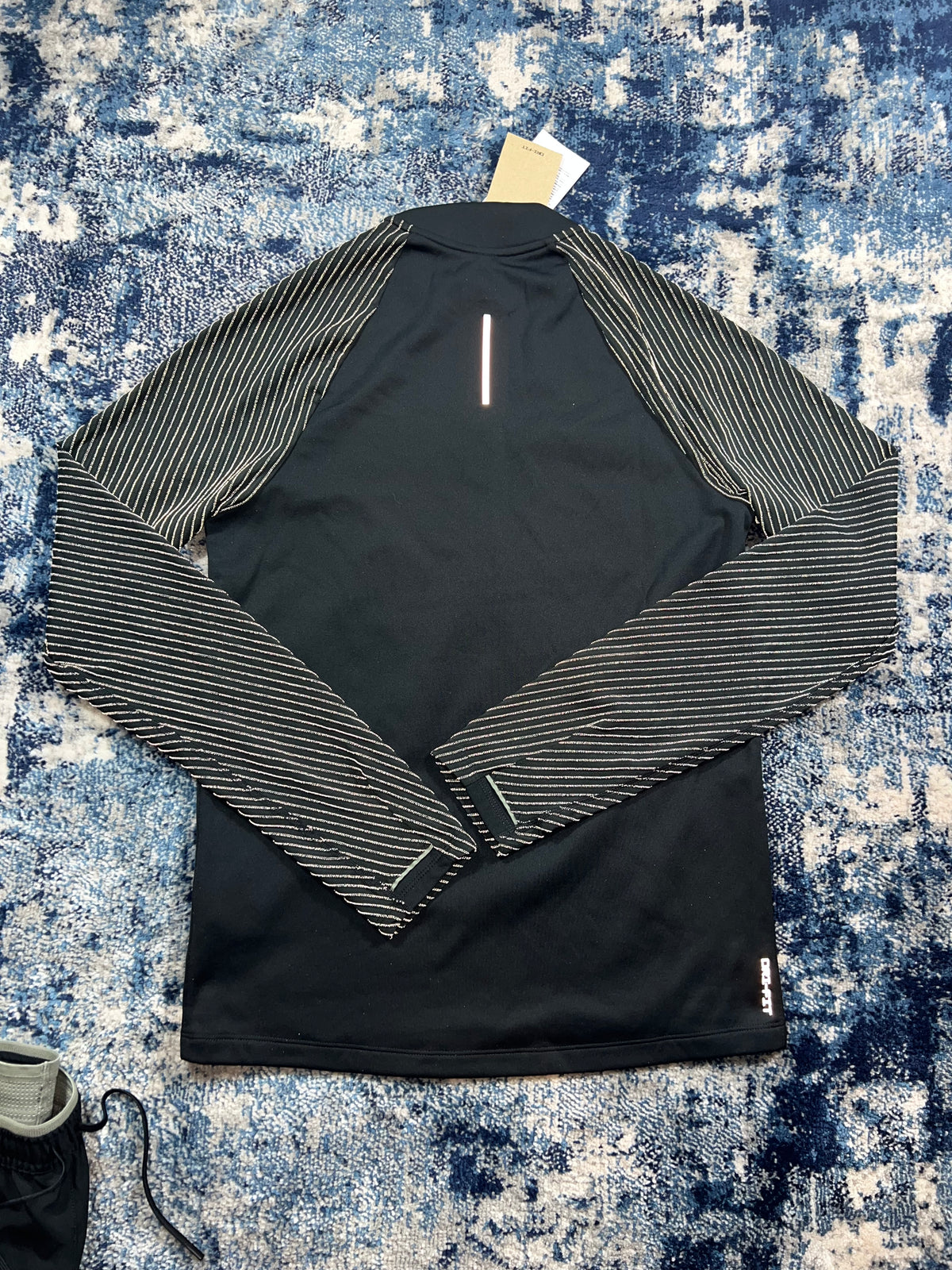 Nike Running Division Reflective 1/4 Zip & Bottoms Tracksuit Set Black in Black, men's Mixed Sizes – detail view