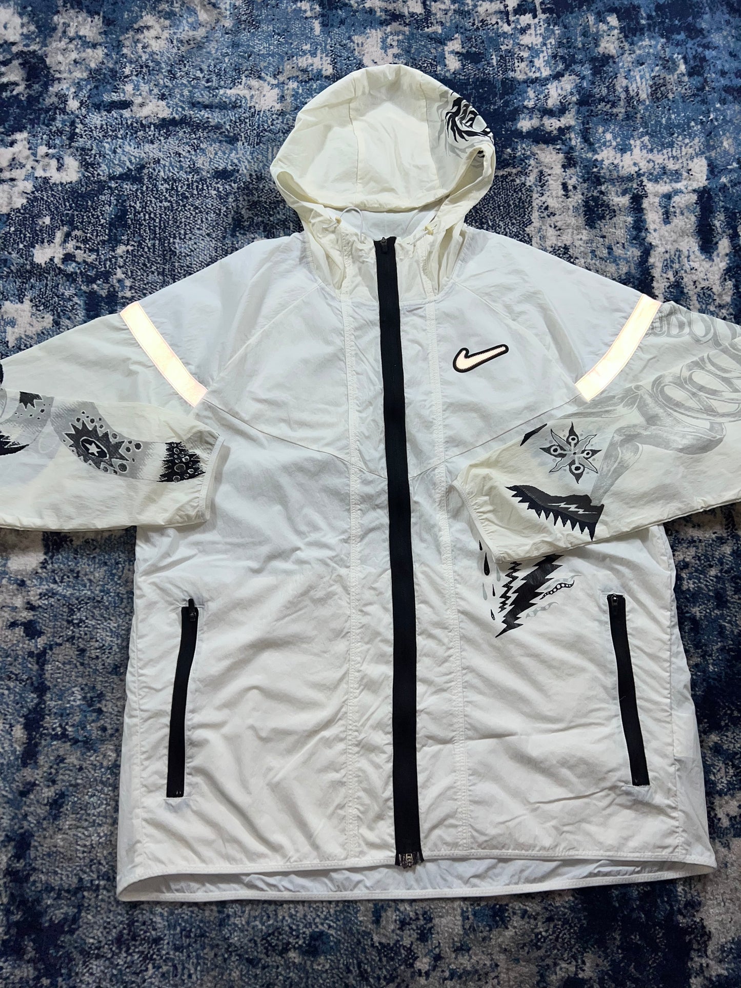Nike Wild Run Dragon 3 Piece Windrunner Tracksuit Set White Black – White / Black in White / Black, men's Mixed Sizes –…