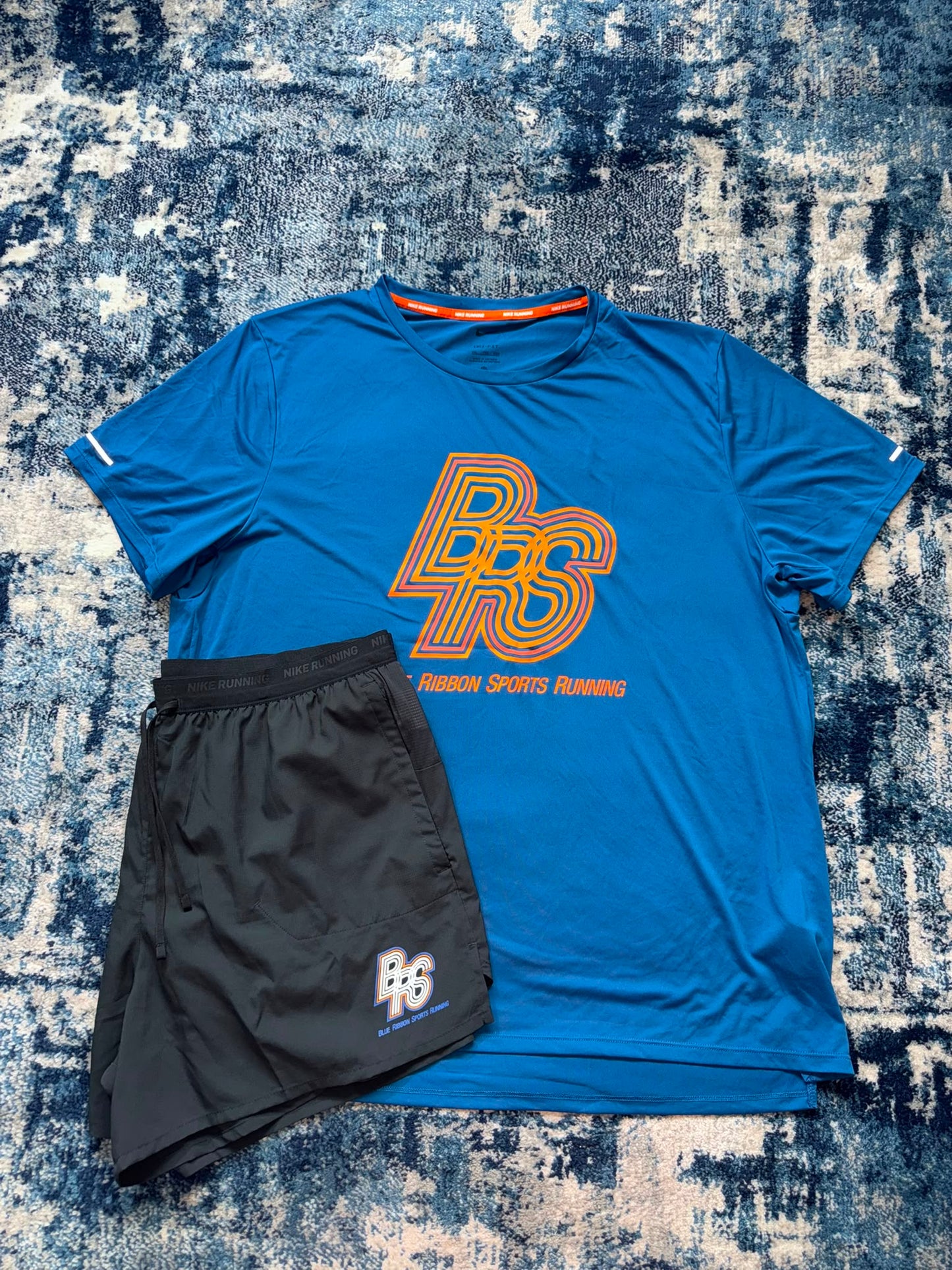 Nike Miler BRS / Flex Stride Set – Blue and Black, Men's 2XL in Blue and Black, men's 2XL – front view