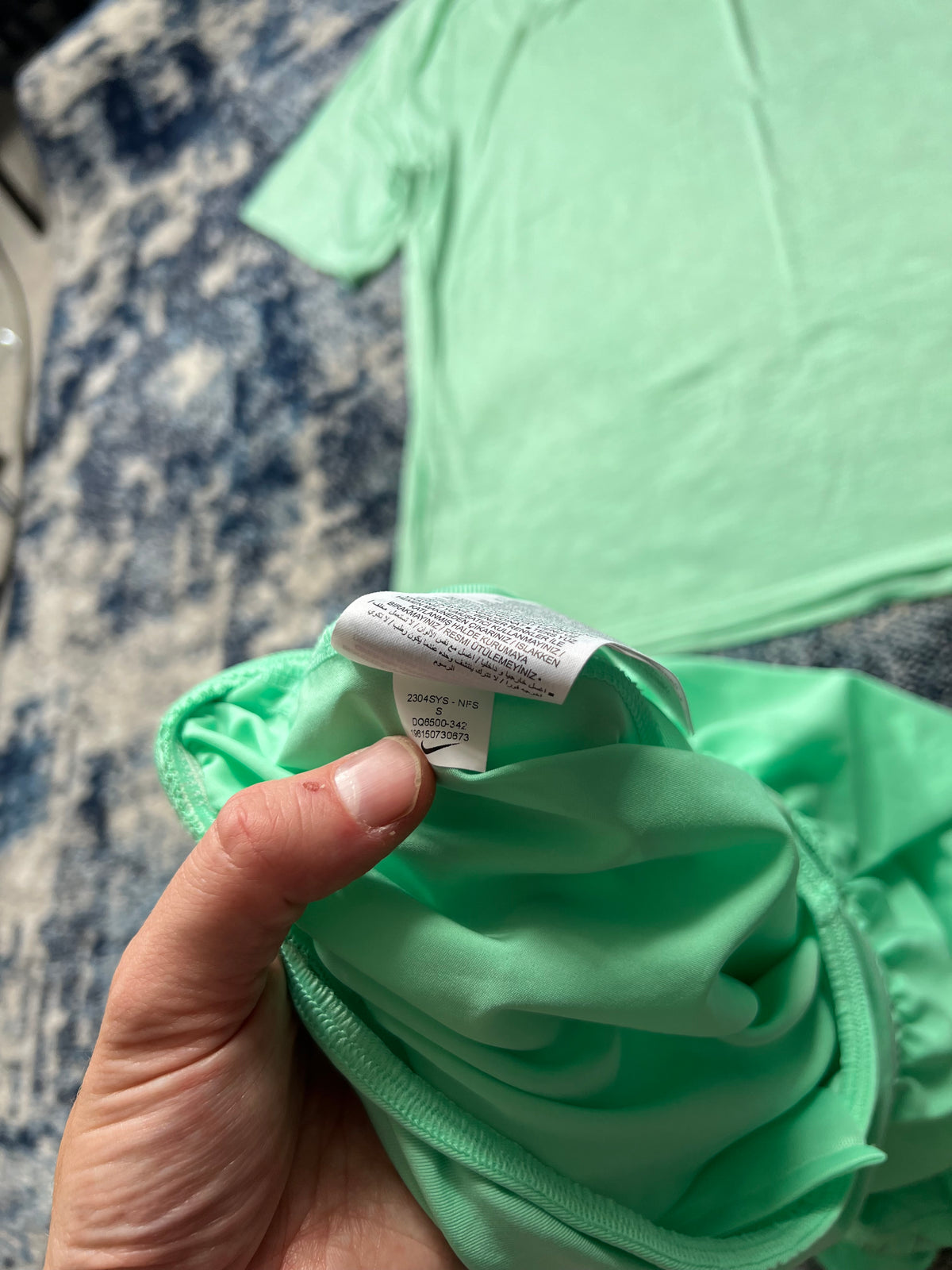 Nike Running Division TechKnit Miler T-Shirt & Challenger Shorts Set Mint Green in Mint Green, men's Mixed Sizes – detail…