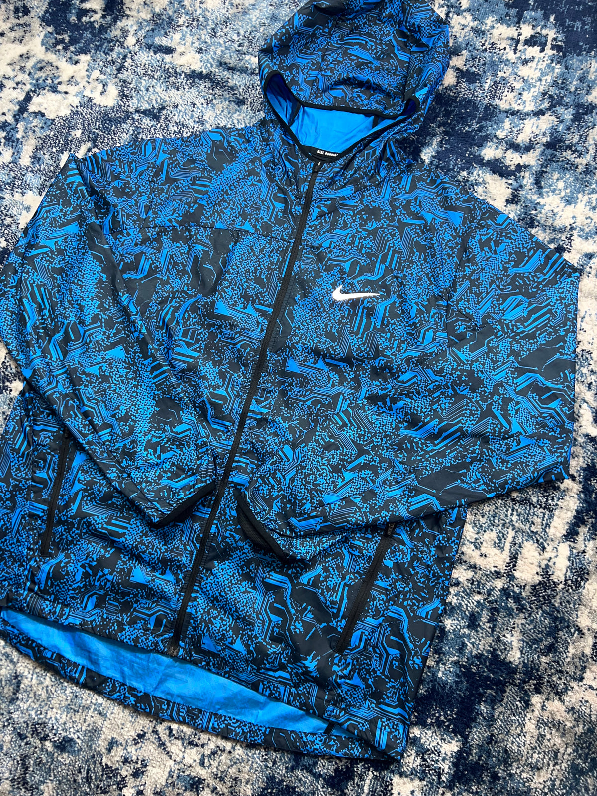 Nike Liquid Camo Glitch Windrunner Jacket Blue Men’s XL in Blue, men's XL – alternate view