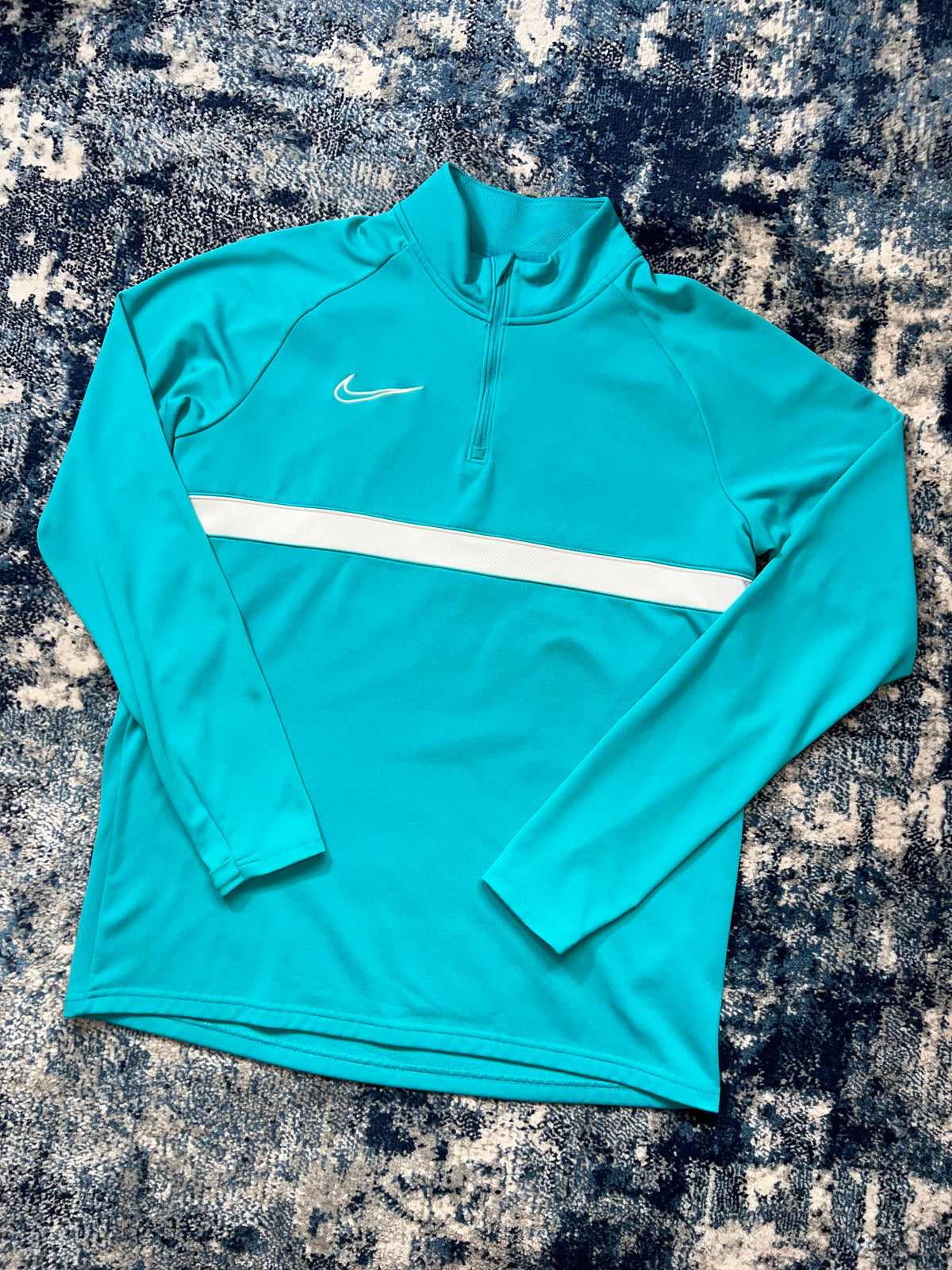Nike Academy Dri-FIT 1/4 Zip Training Top Aqua Blue White Men’s Medium – Aqua Blue / White in Aqua Blue / White, men's…