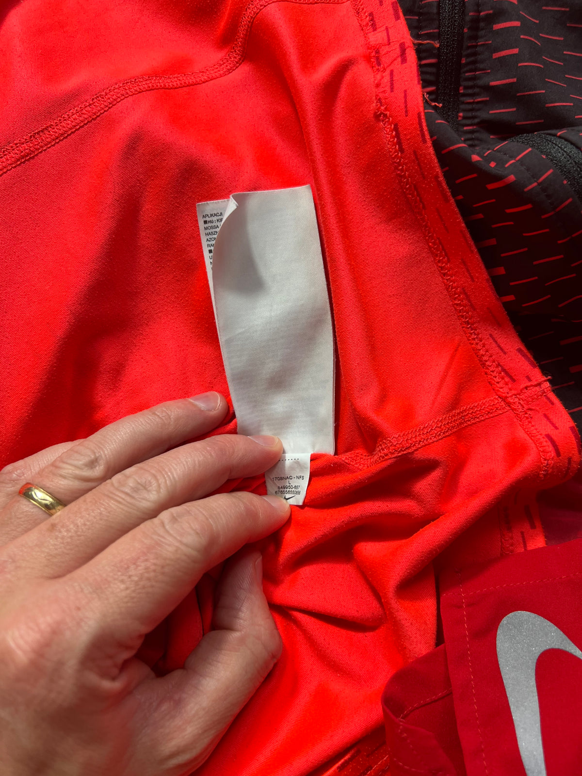 Nike Racer Fuse Digital Camo 3 Piece Tracksuit Running Set Red in Red, men's Mixed Sizes – detail view