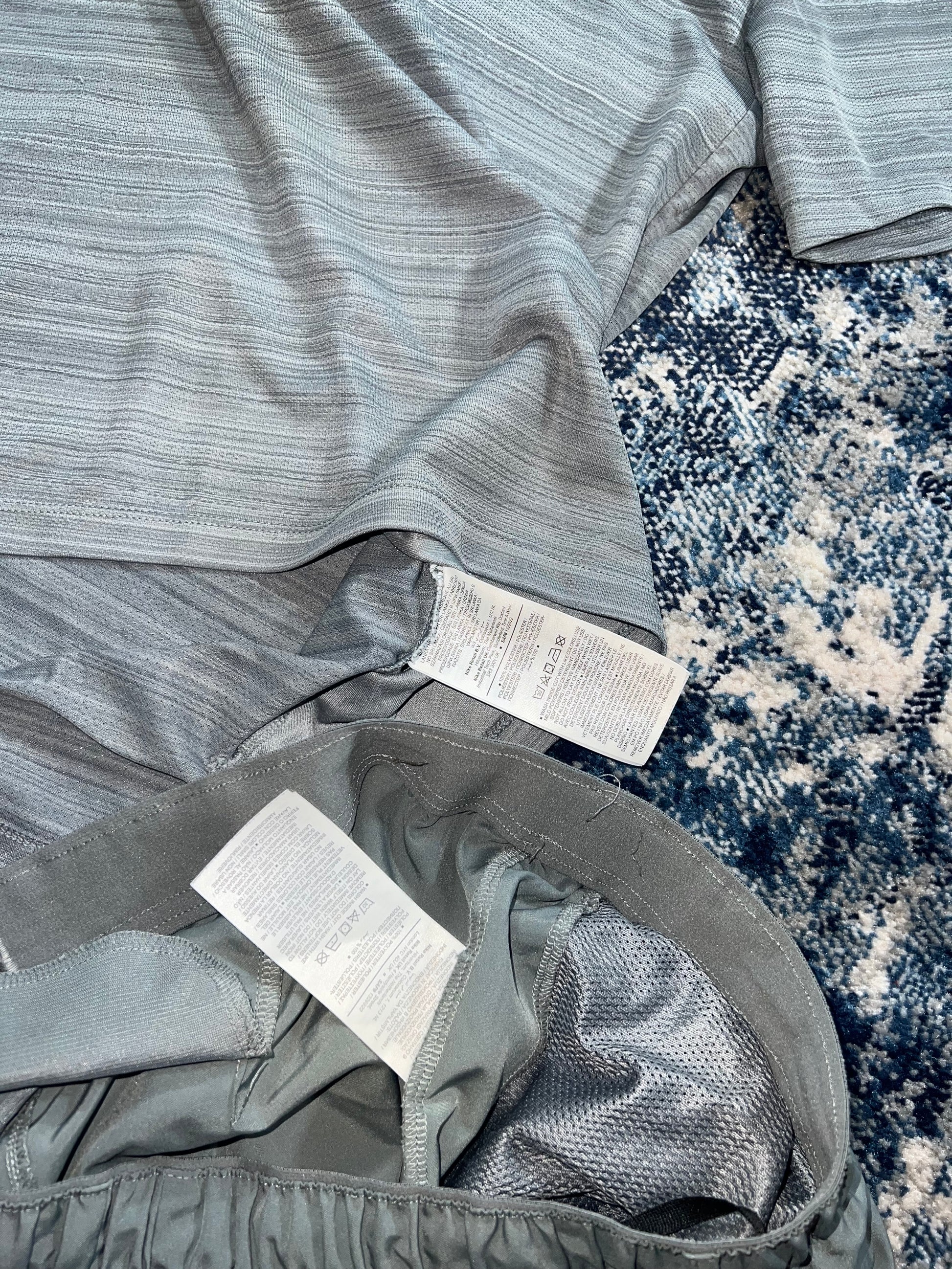 Nike Miler T-Shirt & Challenger 9” Shorts Running Gym Set Grey Men’s Medium in Grey, men's Medium – detail view