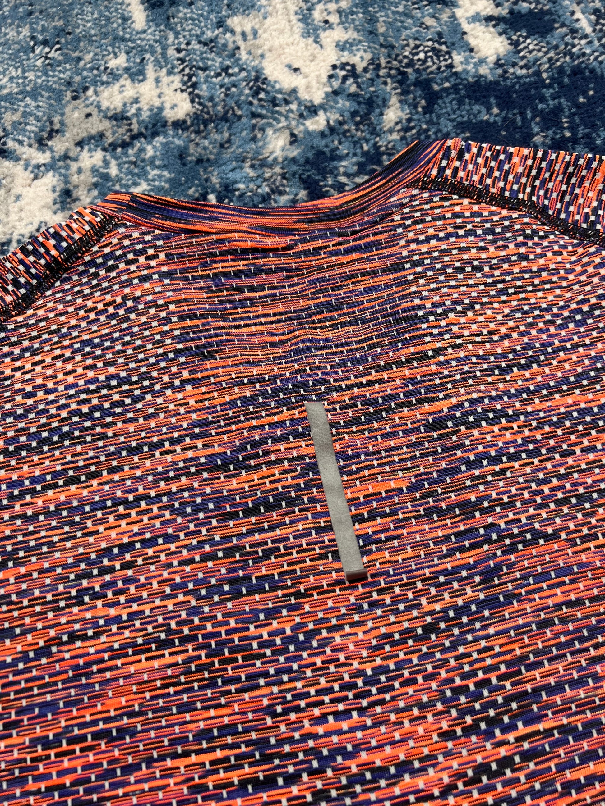 Nike TechKnit T-Shirt Orange Black Reflective Men’s Medium – Orange / Black in Orange / Black, men's Medium – detail view