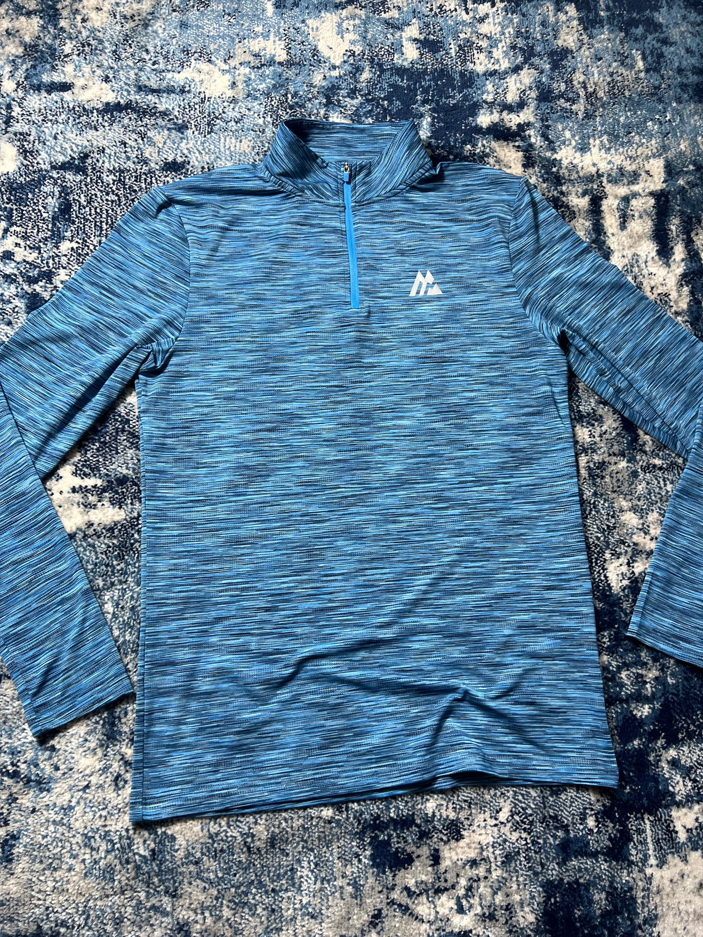 Montirex Active Reflective Lightweight 1/4 Zip Running Top Blue Men’s Small in Blue, men's Small – detail view