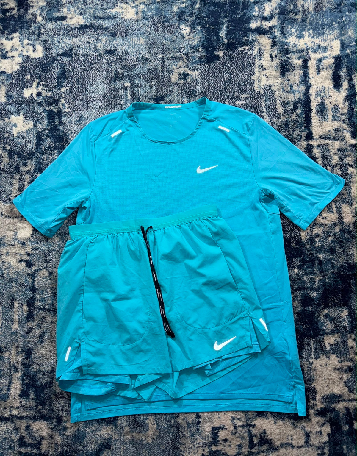 Nike Miler Rise 365 T Shirt / Flex Stride 2 in 1 Shorts Set – Baltic Blue, Men's Medium in Baltic Blue, men's Medium –…