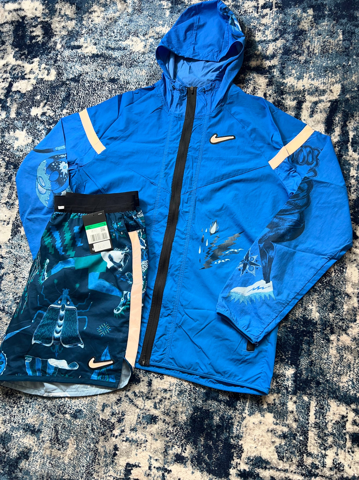 Nike Blue Dragon Wildrun Windrunner / Flex Stride Shorts Tracksuit Set