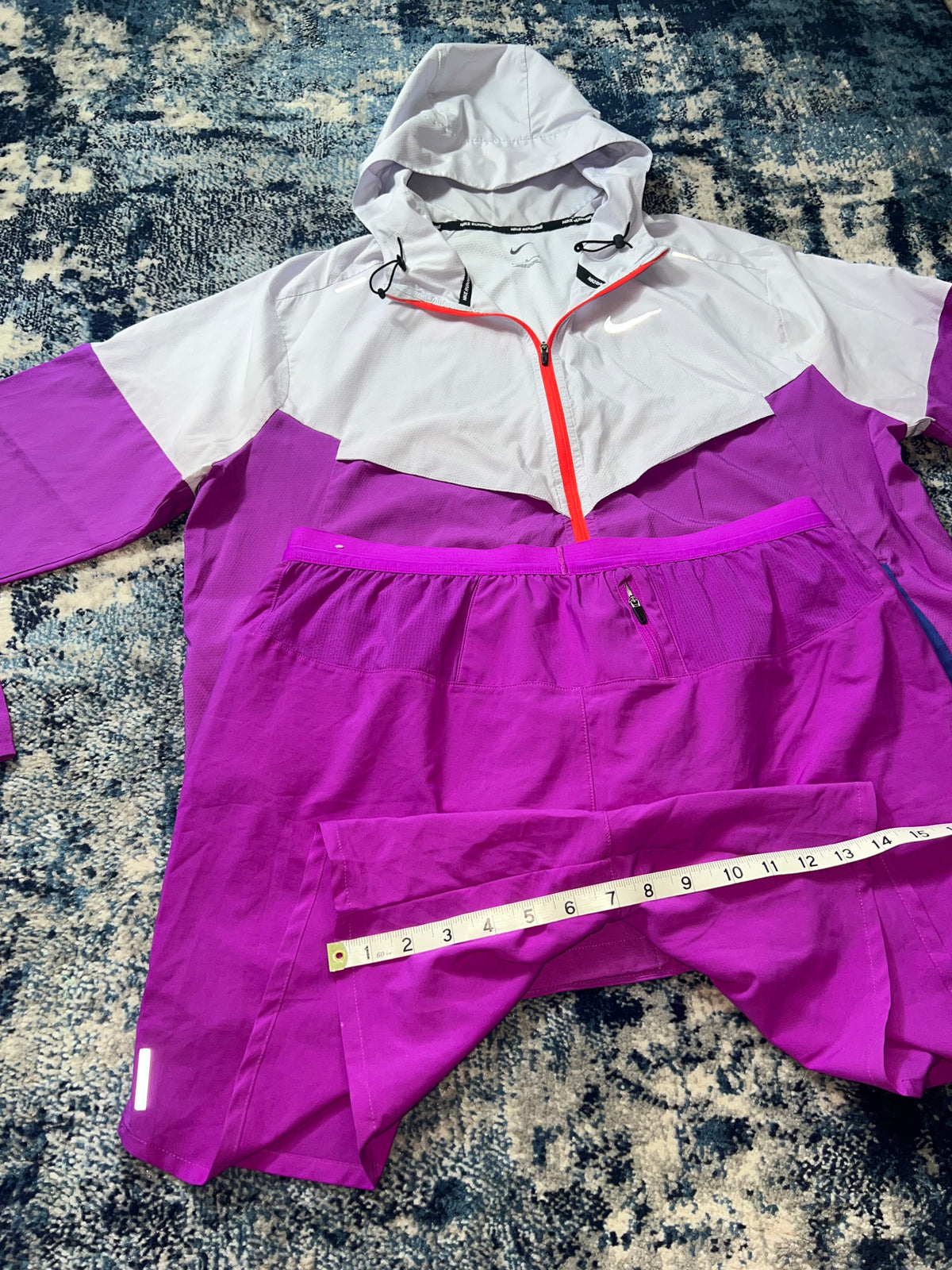 Nike Repel Miler Packable Windrunner & Flex Stride Shorts Running Set Purple Grape – Men's Large in Purple Grape, men's…