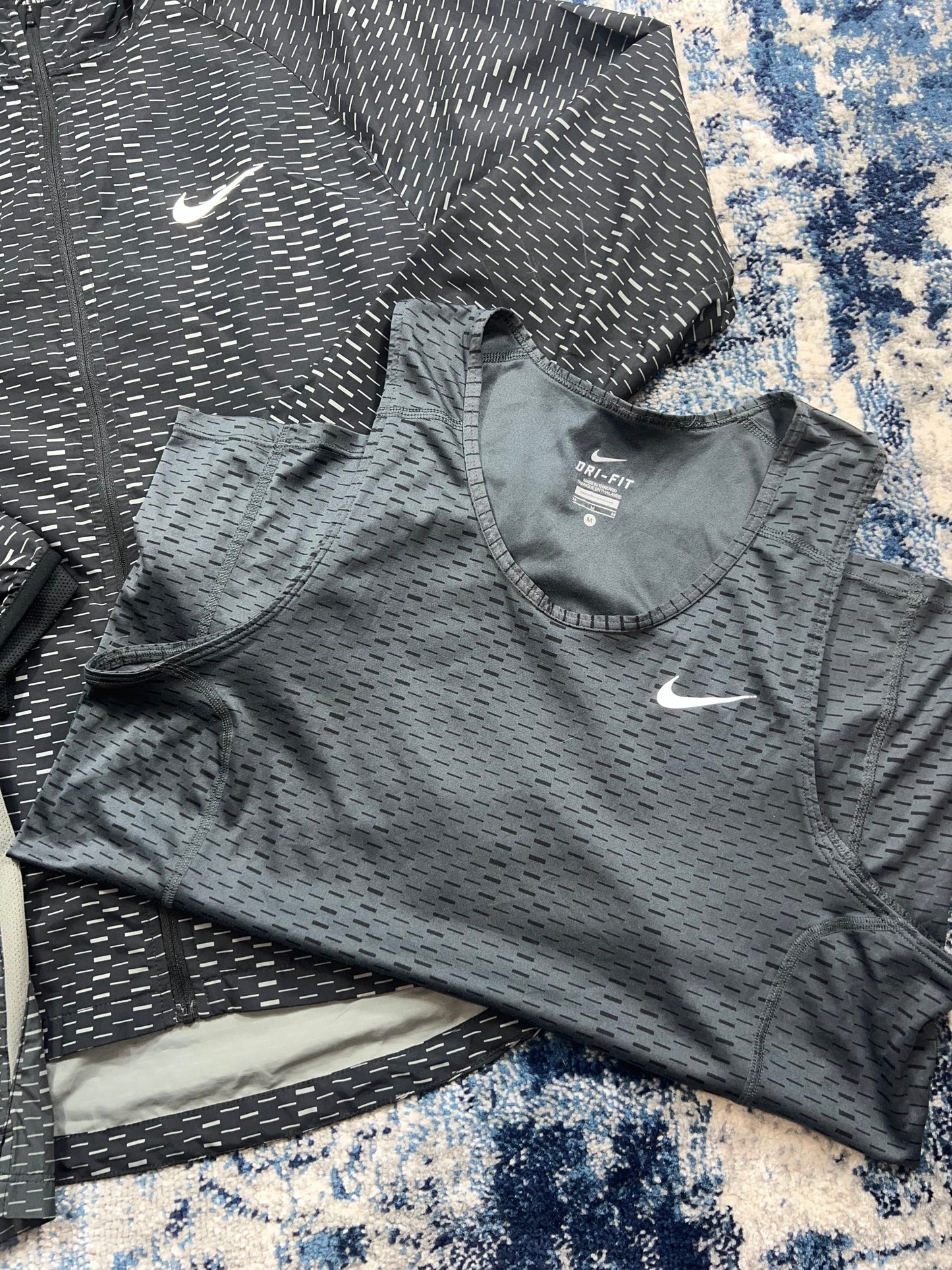 Nike Digital Camo Racer Fuse 3 Piece Tracksuit Set Grey Men’s Medium in Grey, men's Mixed Sizes – detail view