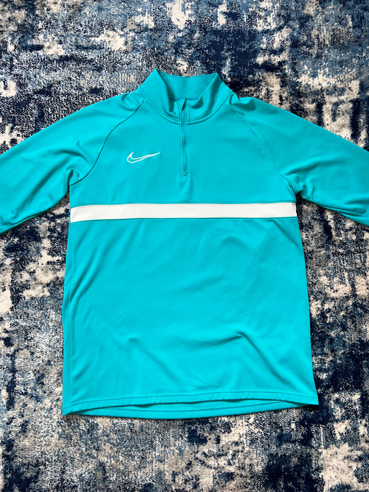 Nike Academy Dri-FIT 1/4 Zip Training Top Aqua Blue White Men’s Medium – Aqua Blue / White in Aqua Blue / White, men's…