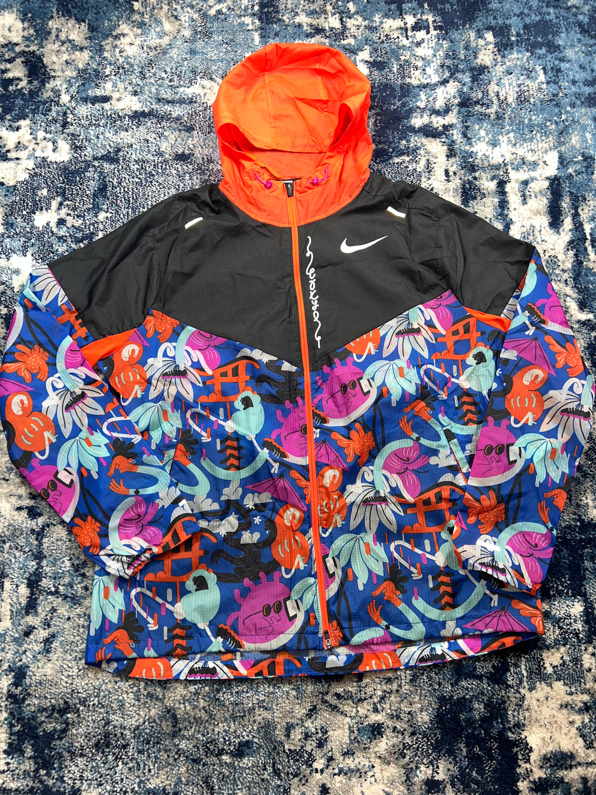 Nike Cartoon Tokyo Windrunner Jacket & T-Shirt Set Multicolour Black Men’s Large – Multicolour / Black in Multicolour /…