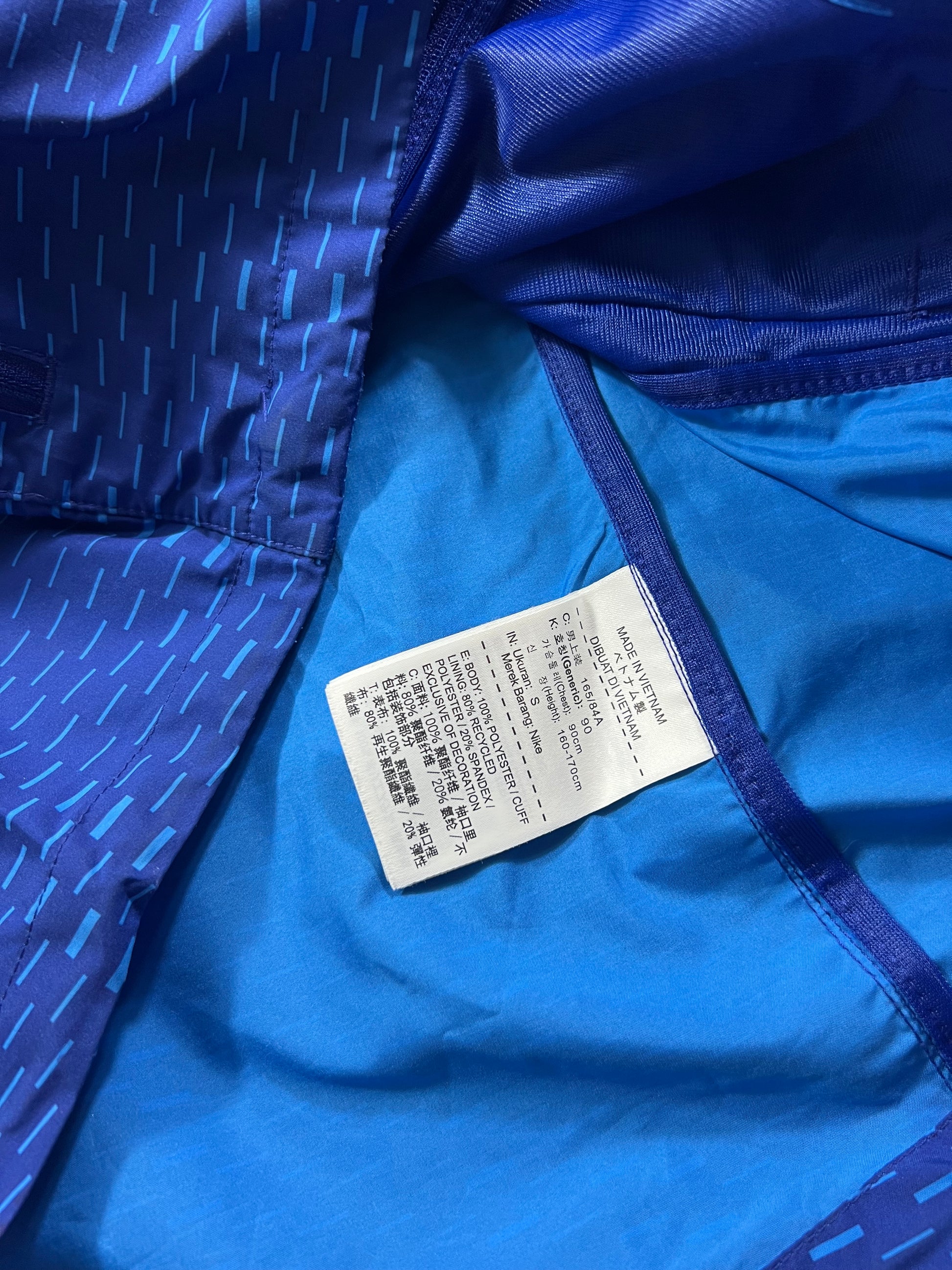 Nike Racer Fuse Digital Dash Windrunner Jacket Royal Blue Men’s Extra Small in Royal Blue, men's Mixed Sizes – detail view