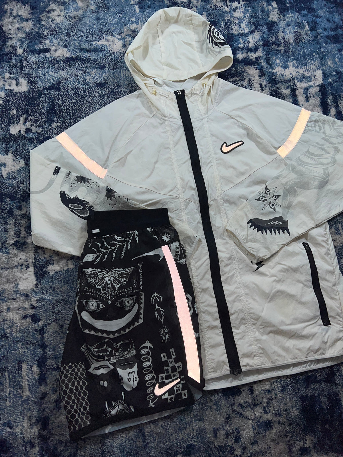 Nike Wild Run Dragon Windrunner & Flex Stride Shorts Set White Black – White / Black in White / Black, men's Mixed Sizes –…