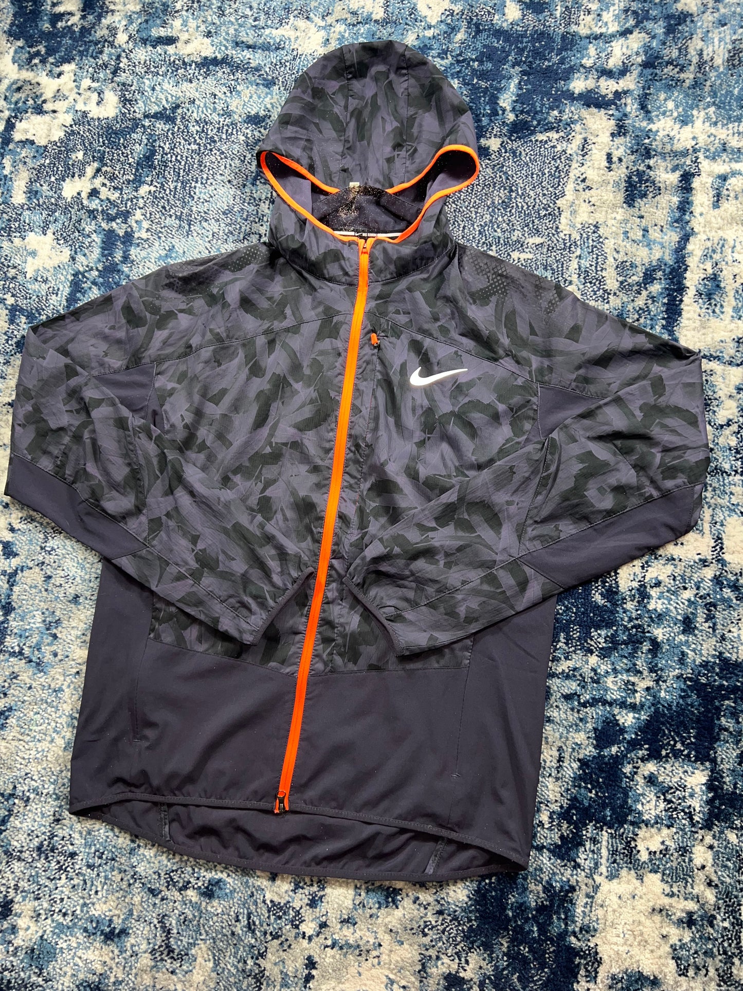 Nike Kiger Feather Print Windrunner Jacket Purple Orange Men’s XS – Purple / Orange, Men's Extra Small in Purple / Orange…