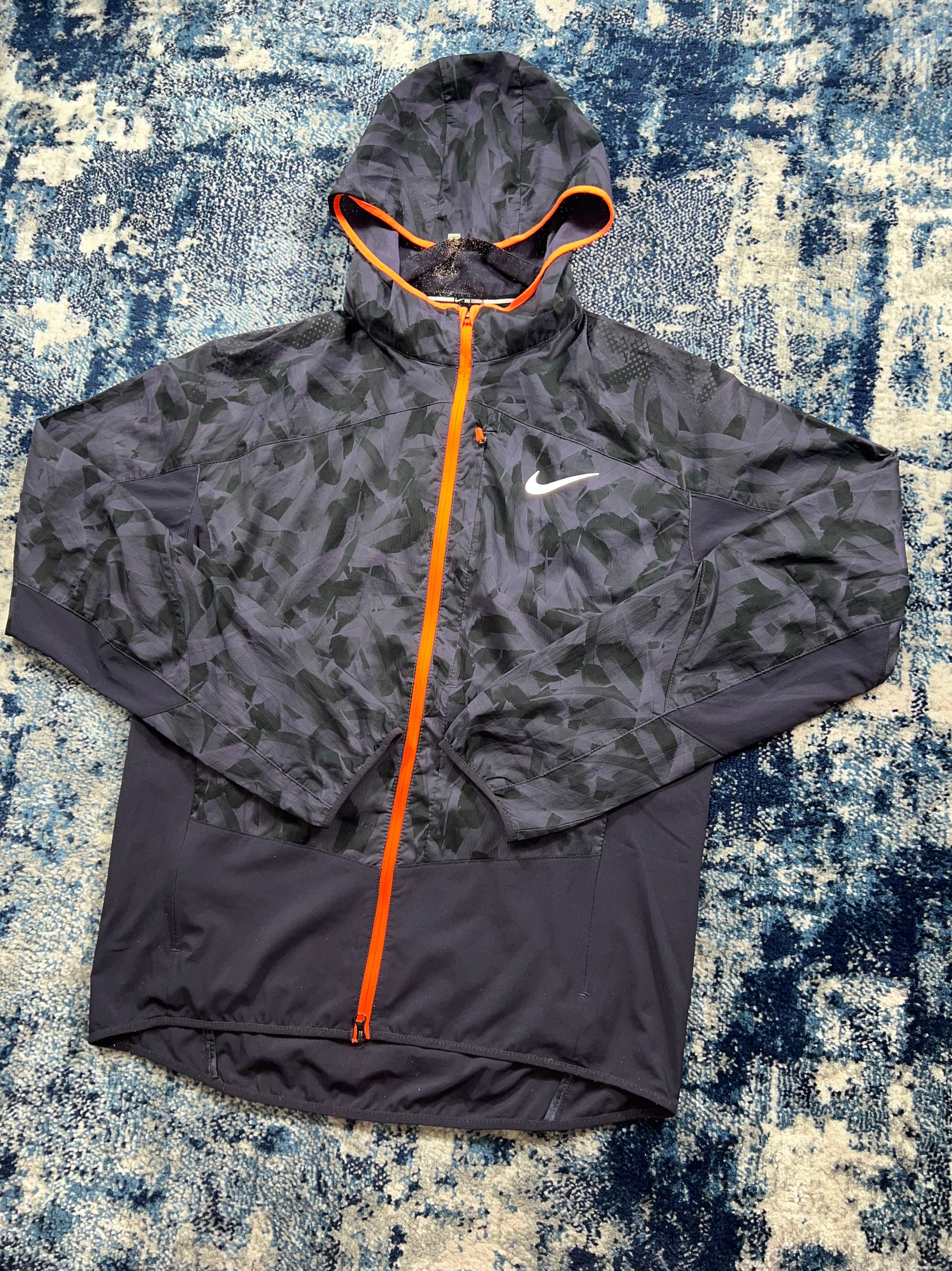 Nike Kiger Feather Print Windrunner Jacket Purple Orange Men’s XS – Purple / Orange, Men's Extra Small in Purple / Orange…