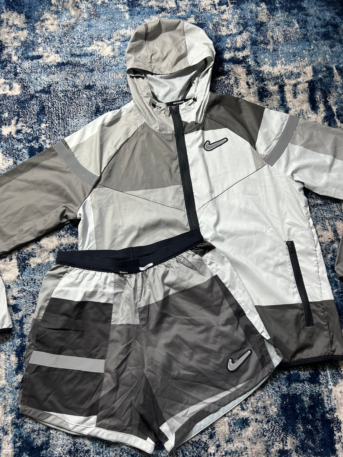 Nike Wild Run Patchwork Windrunner & Flex Stride Shorts Set – Multicolour Patchwork in Multicolour Patchwork, men's Mixed…