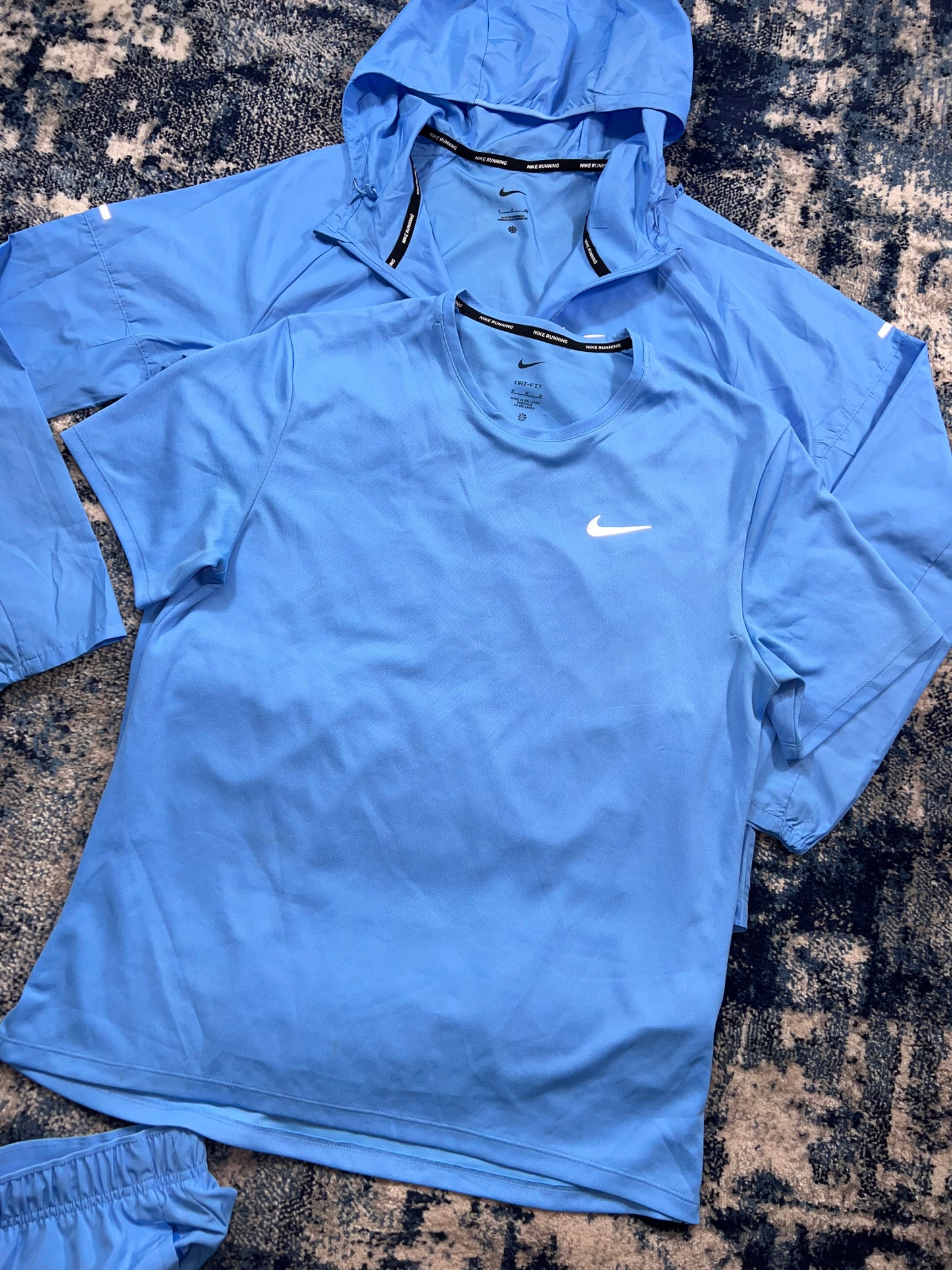 Nike University Blue Repel Miler Windrunner 3 Piece Running Set in University Blue, men's Mixed Sizes – detail view