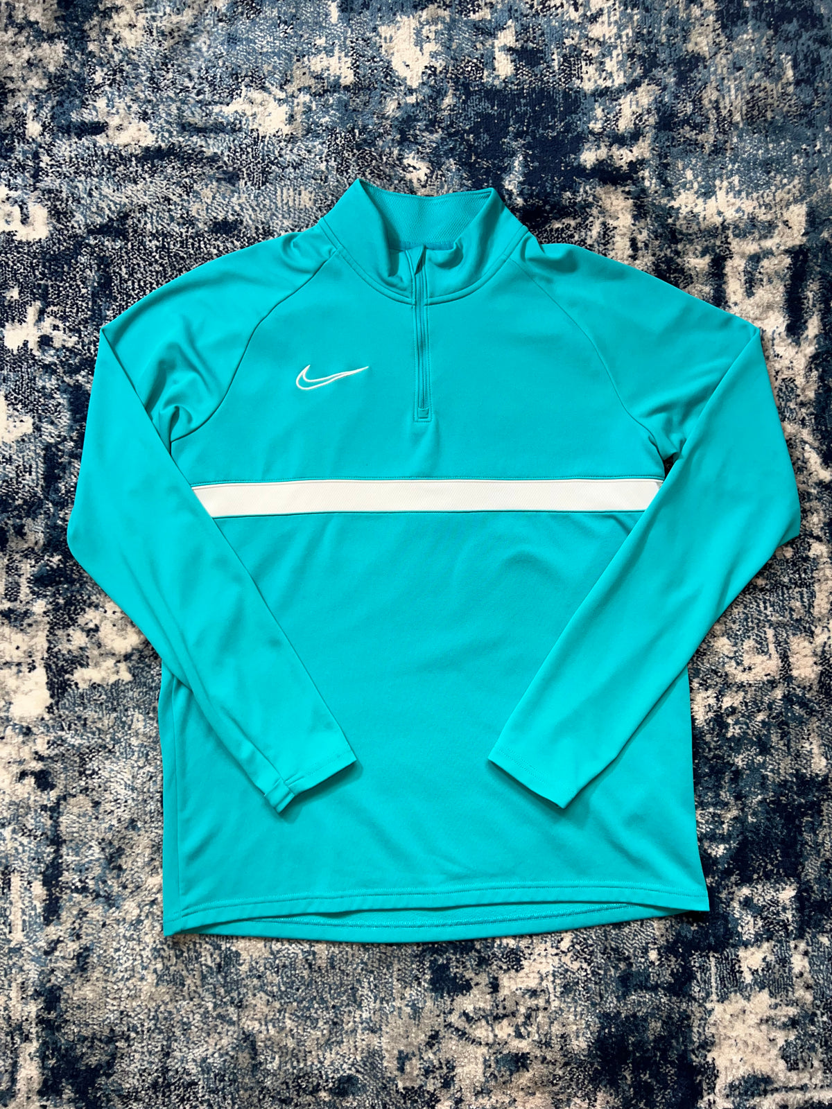 Nike Academy Dri-FIT 1/4 Zip Training Top Aqua Blue White Men’s Medium – Aqua Blue / White in Aqua Blue / White, men's…