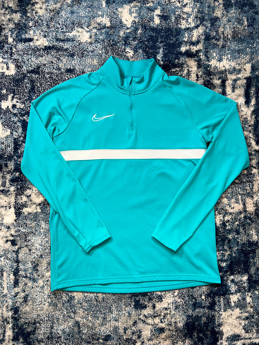 Nike Academy Dri-FIT 1/4 Zip Training Top Aqua Blue White Men’s Medium – Aqua Blue / White in Aqua Blue / White, men's…