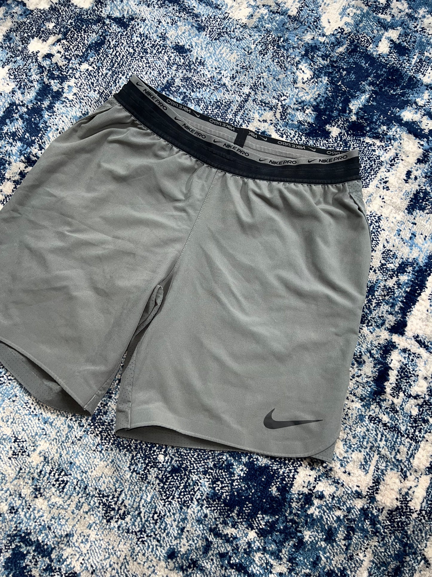 Nike Pro Dri-FIT 8” Training Shorts Grey Black Men’s Small – Grey / Black in Grey / Black, men's Small – alternate view