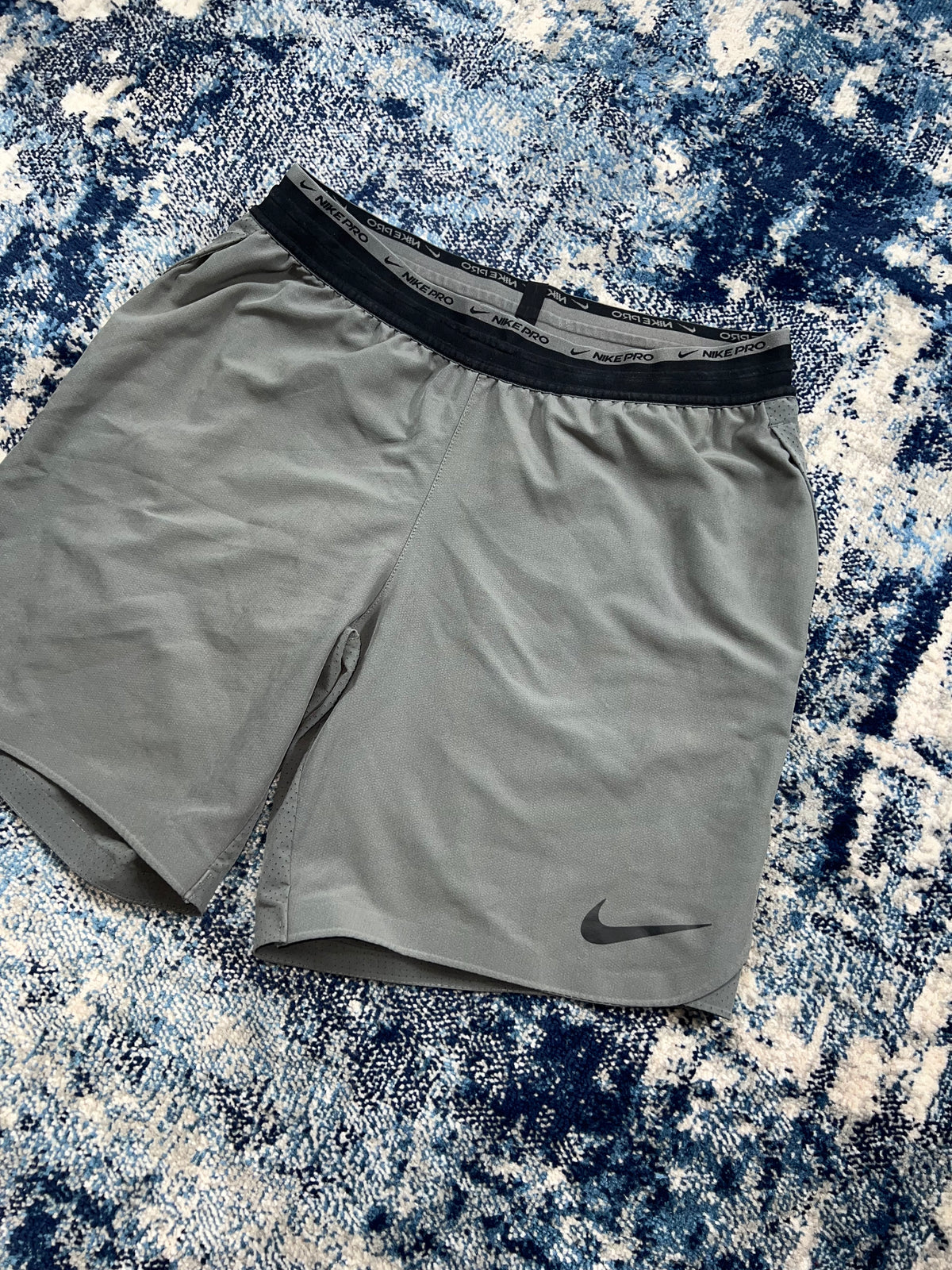 Nike Pro Dri-FIT 8” Training Shorts Grey Black Men’s Small – Grey / Black in Grey / Black, men's Small – alternate view