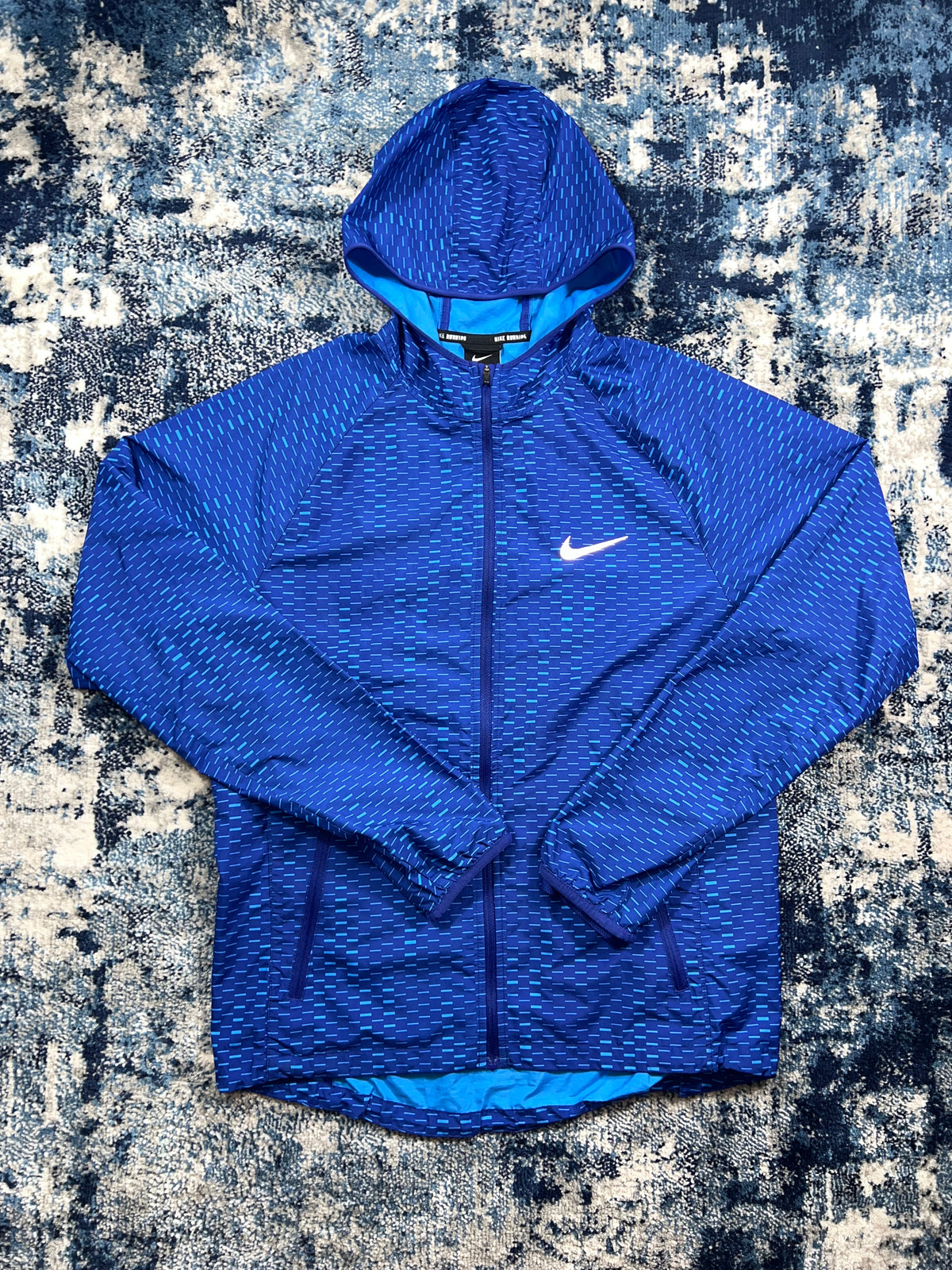 Nike Racer Fuse Digital Dash Windrunner Jacket Royal Blue Men’s Small in Royal Blue, men's Small – front view