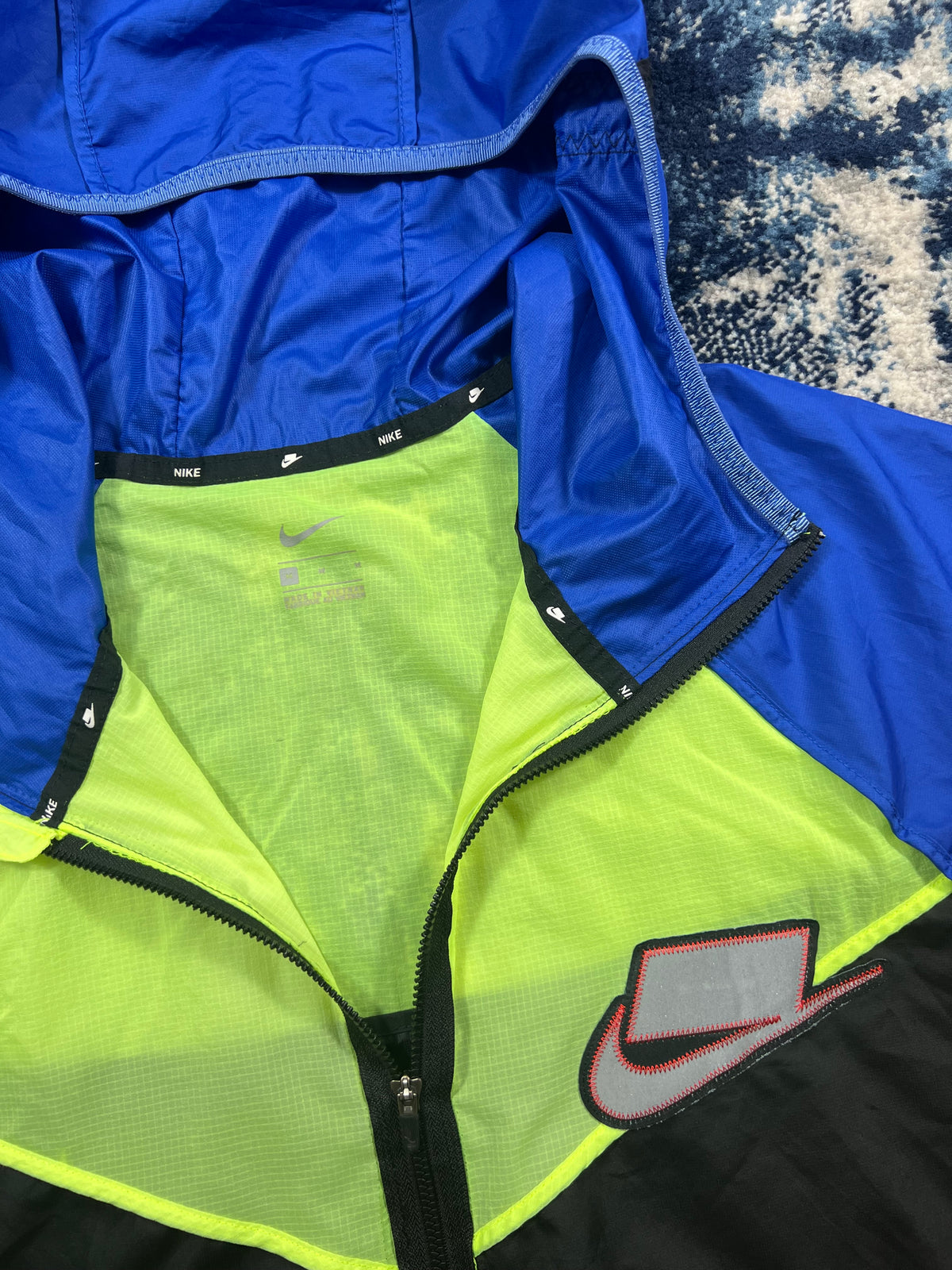 Nike Wild Run Meekz OG Windrunner Jacket Neon Blue Red Men’s Small – Neon / Blue / Red in Neon / Blue / Red, men's Mixed…
