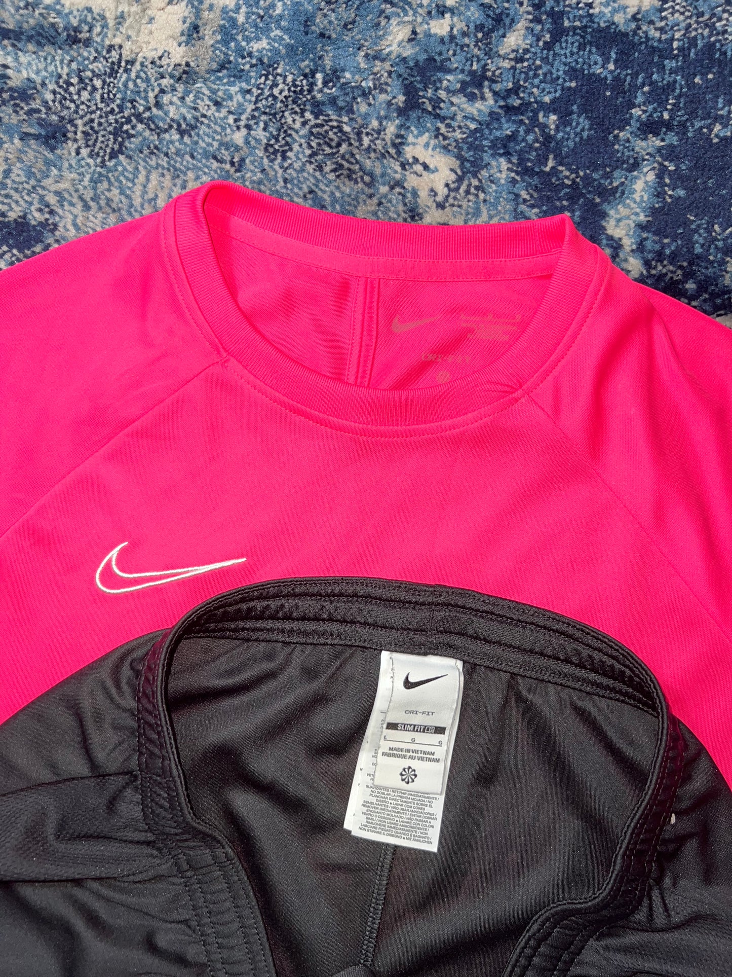 Nike Dri-FIT Academy T-Shirt & Shorts Training Set Pink Black Men’s Large – Pink / Black in Pink / Black, men's Large –…