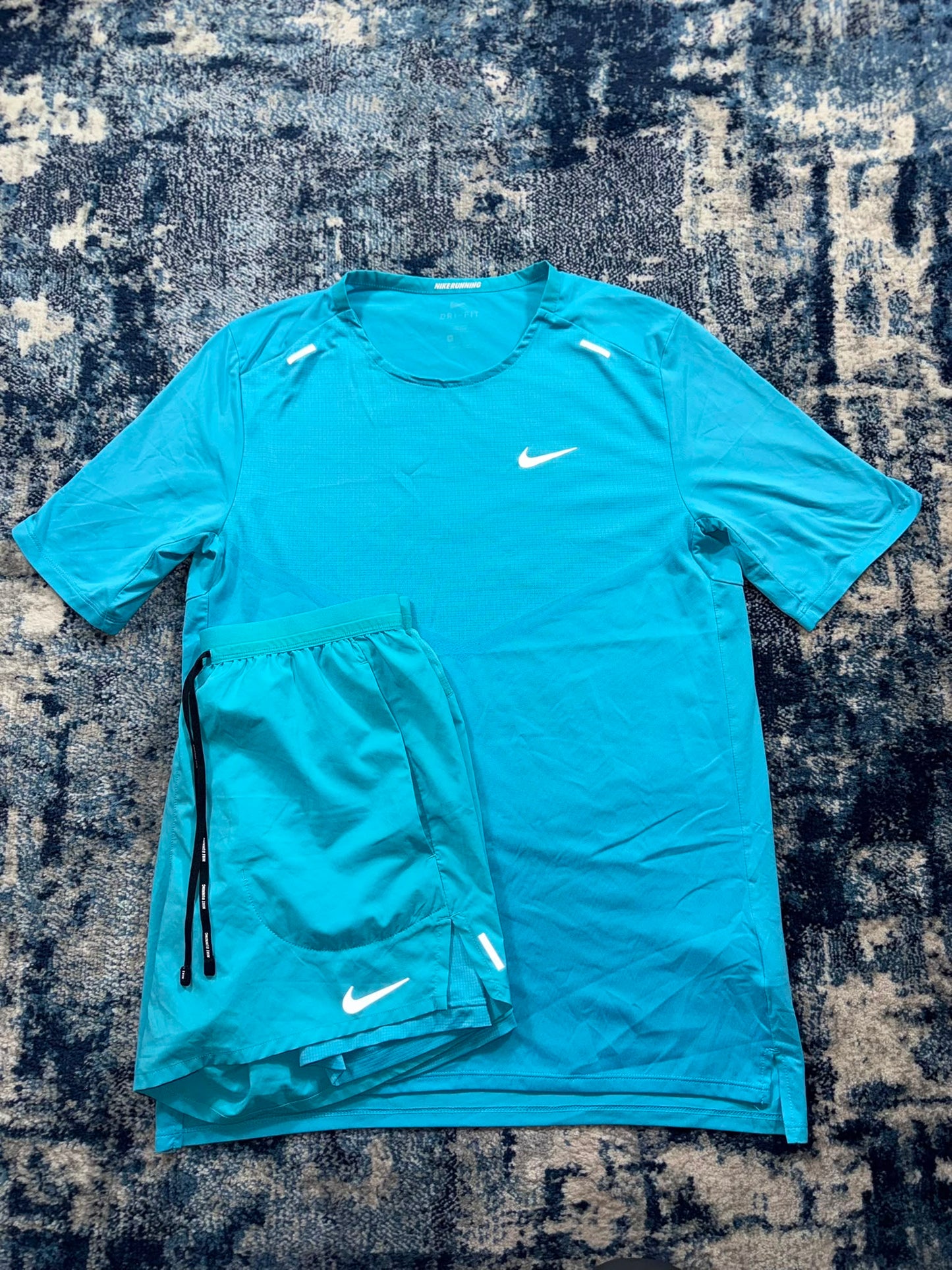 Nike Miler Rise 365 T Shirt / Flex Stride 2 in 1 Shorts Set – Baltic Blue, Men's Medium in Baltic Blue, men's Medium –…