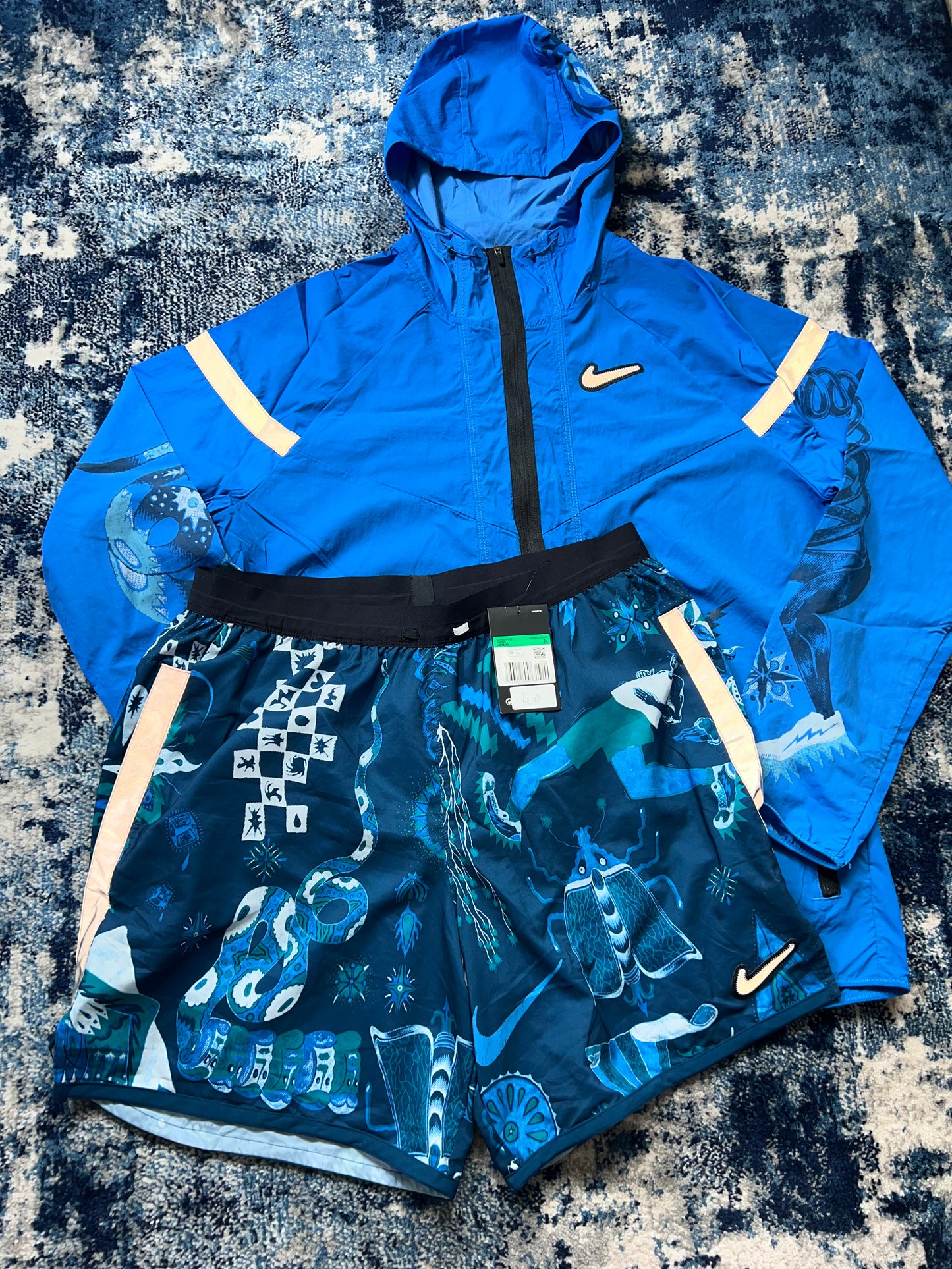 Nike Blue Dragon Wildrun Windrunner / Flex Stride Shorts Tracksuit Set