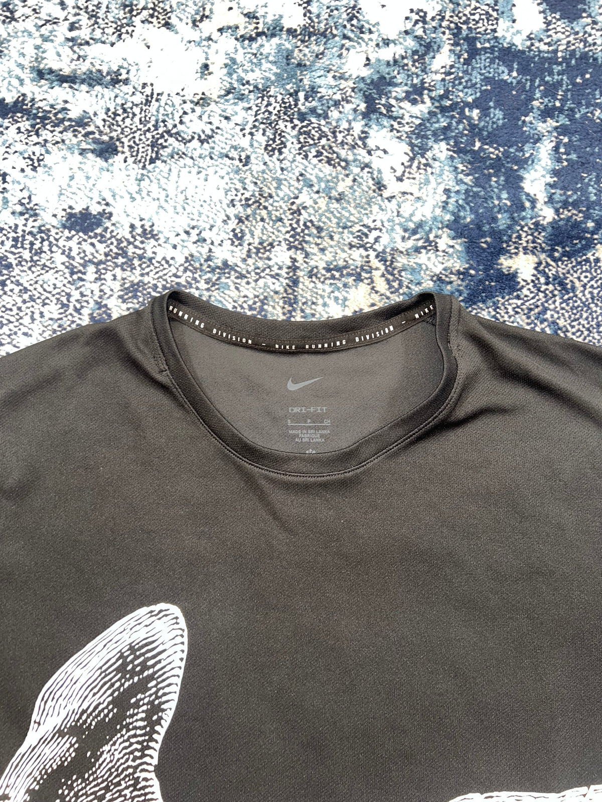 Nike Running Division Bone Miler T-Shirt Black Men’s Small in Black, men's Small – detail view