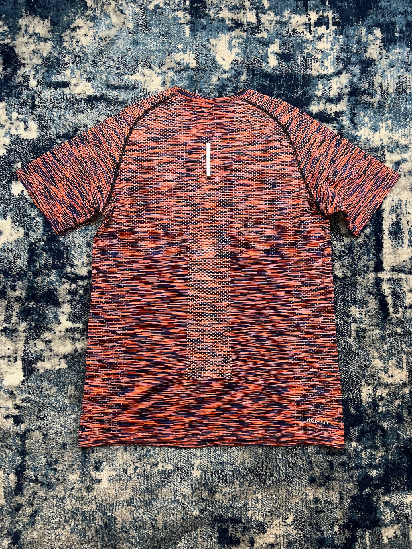 Nike TechKnit T-Shirt Orange Black Reflective Men’s Medium – Orange / Black in Orange / Black, men's Medium – detail view
