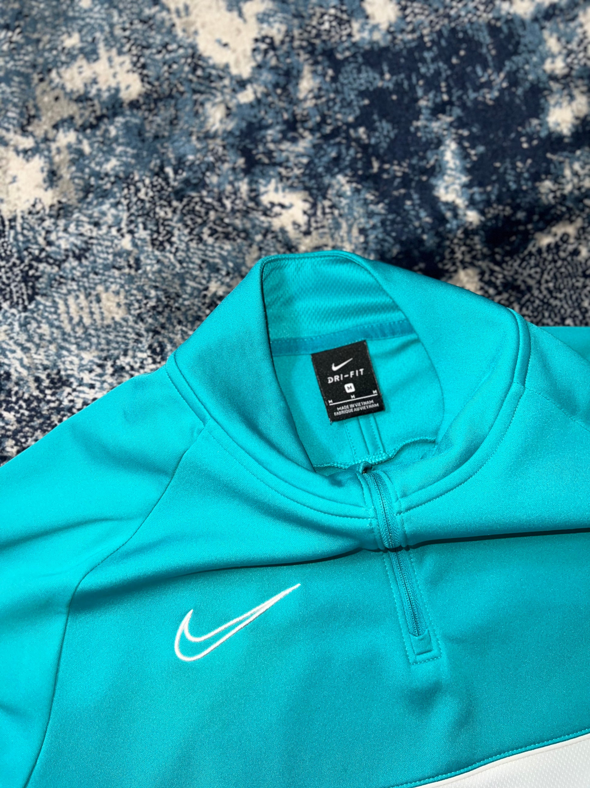 Nike Academy Dri-FIT 1/4 Zip Training Top Aqua Blue White Men’s Medium – Aqua Blue / White in Aqua Blue / White, men's…