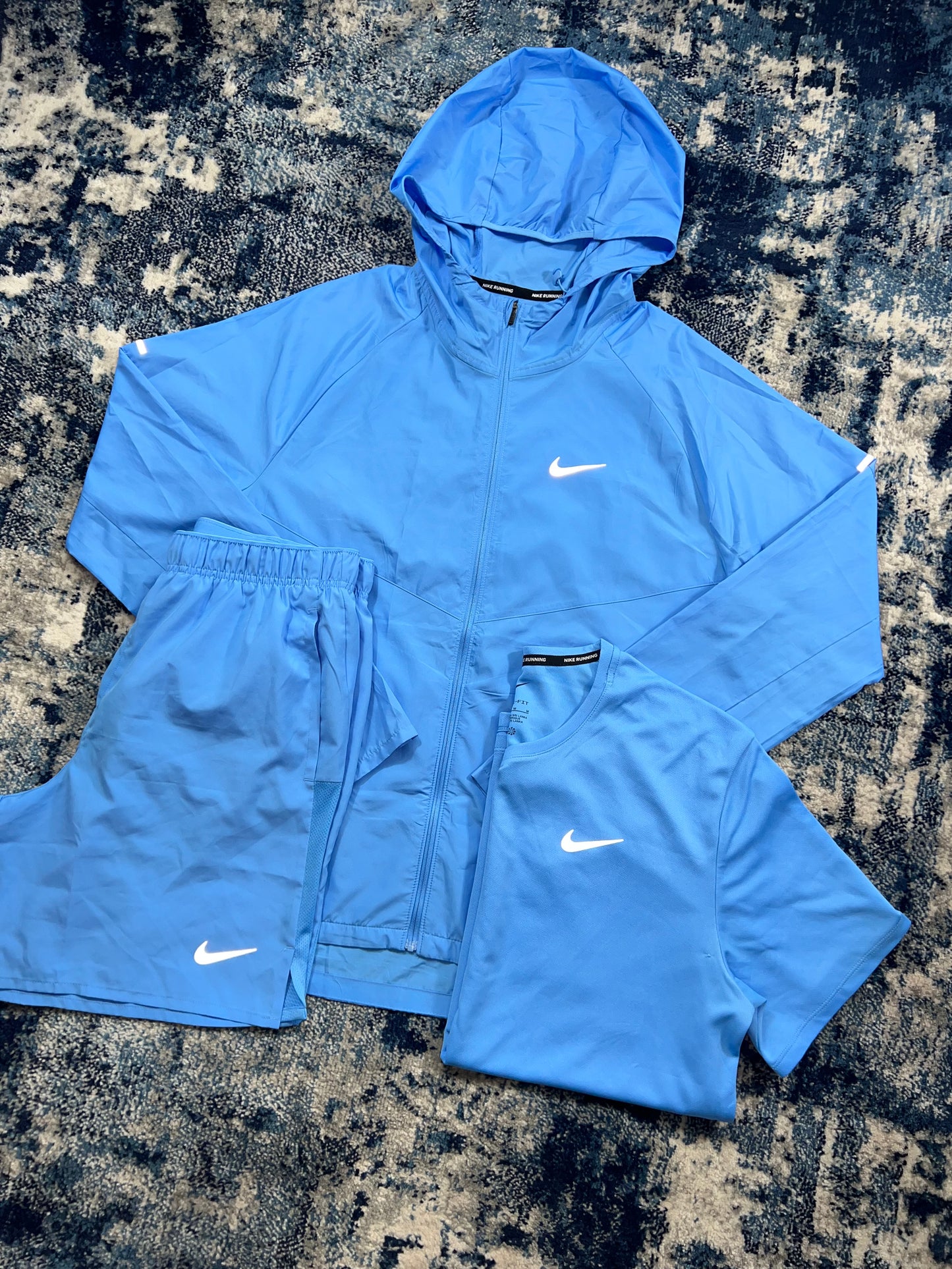 Nike University Blue Repel Miler Windrunner 3 Piece Running Set in University Blue, men's Mixed Sizes – alternate view