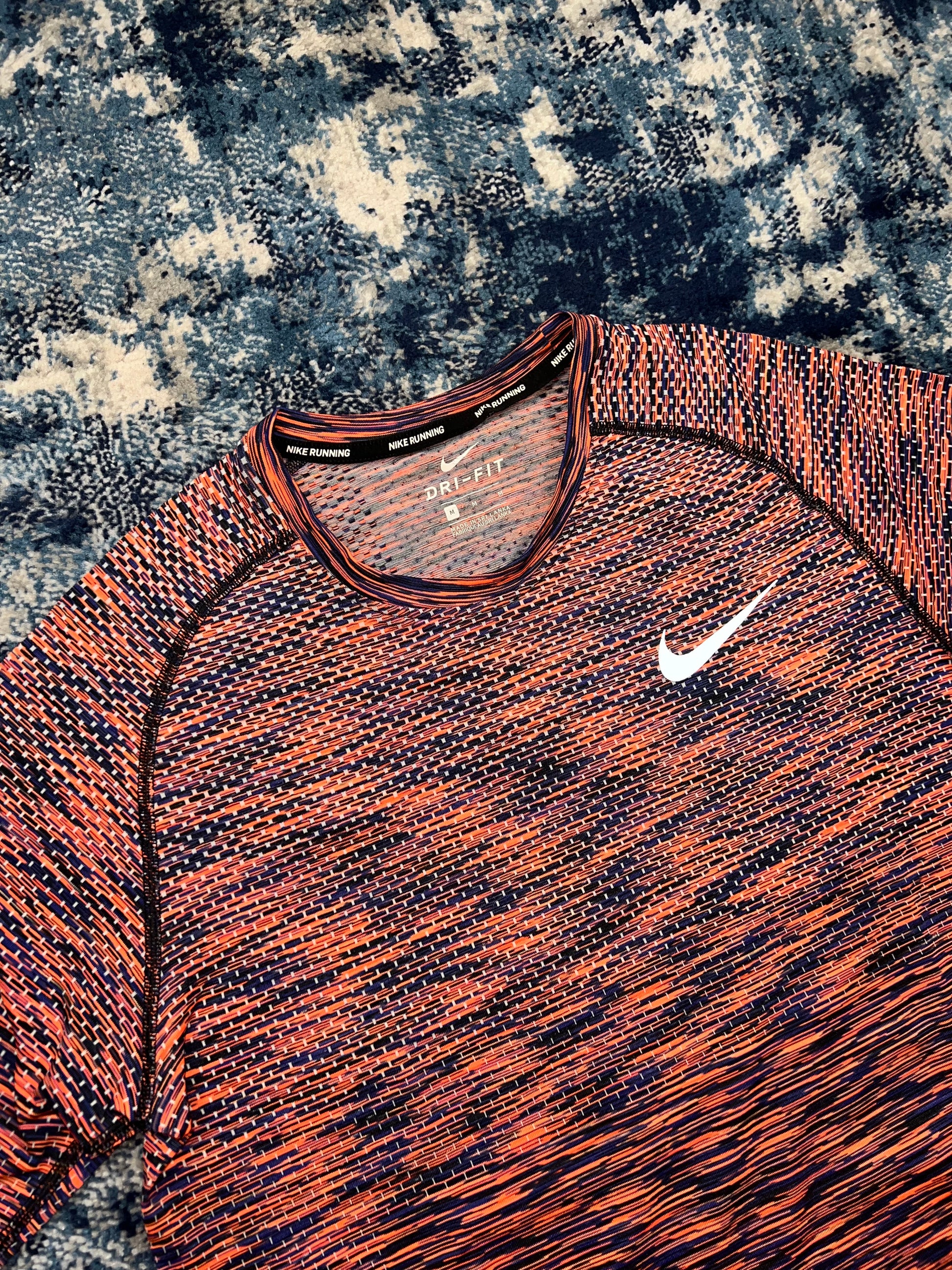 Nike TechKnit T-Shirt Orange Black Reflective Men’s Medium – Orange / Black in Orange / Black, men's Medium – detail view