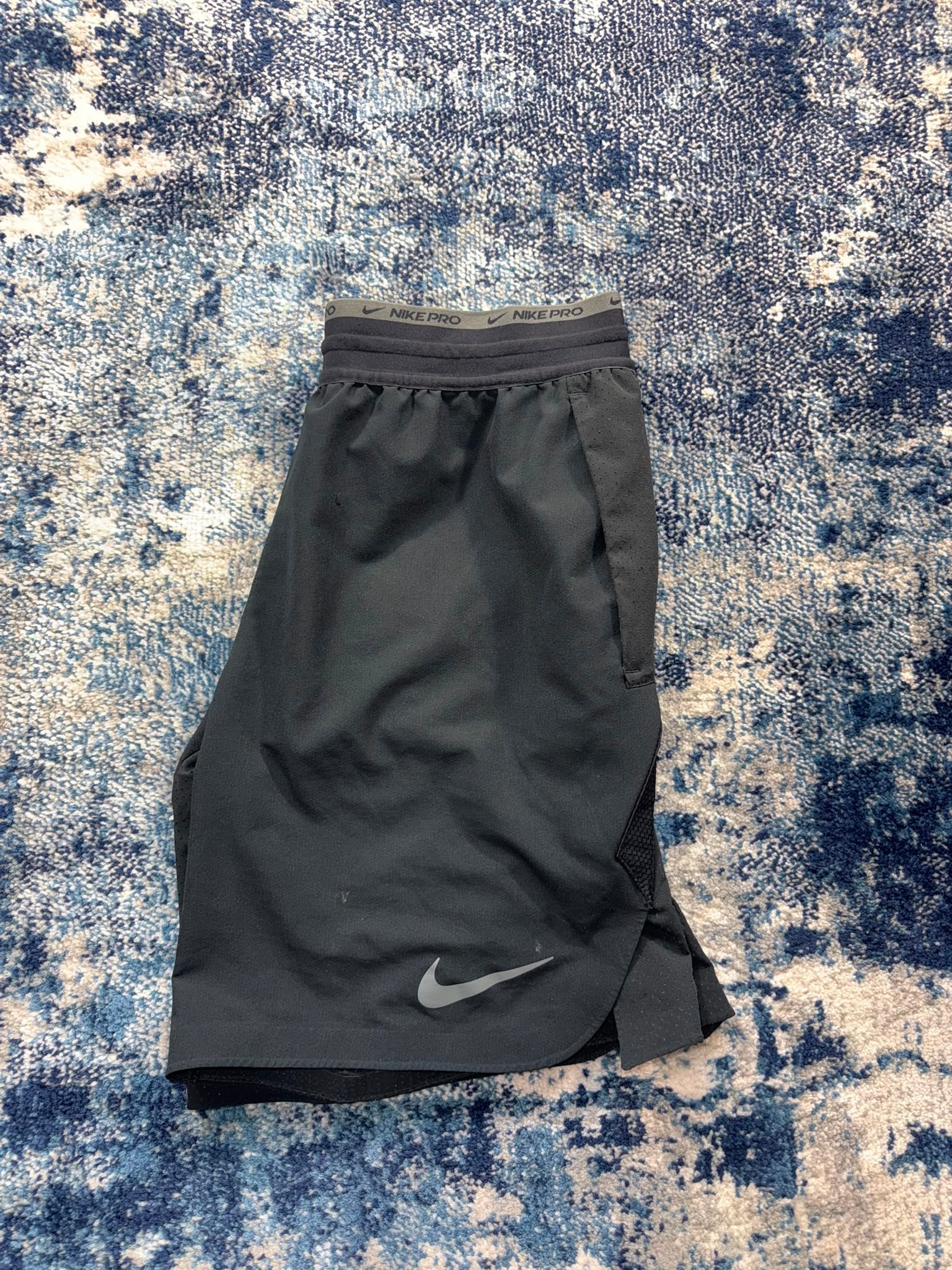 Nike Pro Dri-FIT 8” Shorts Black Grey Men’s Small – Black / Grey in Black / Grey, men's Small – front view