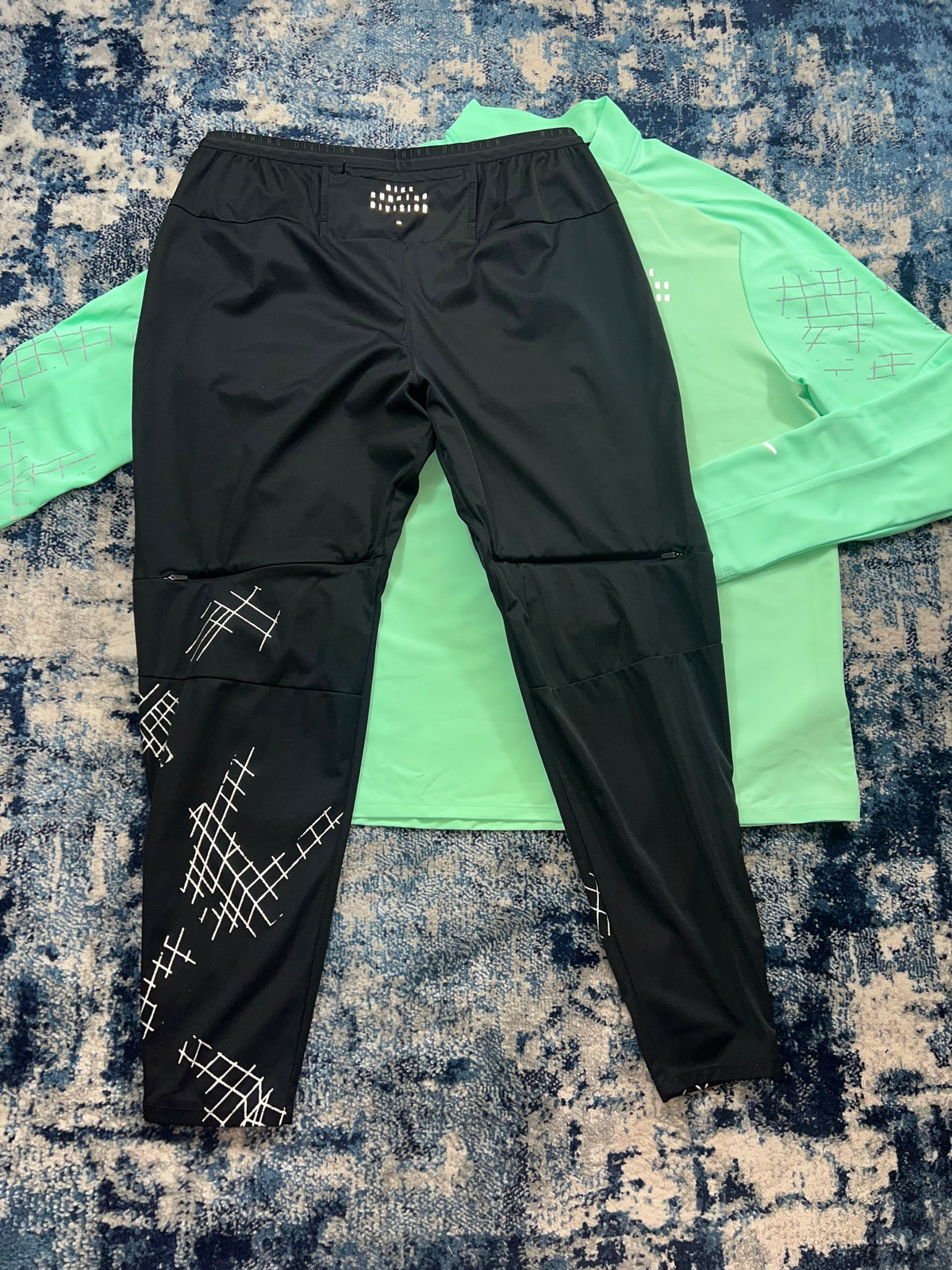 Nike Running Division Spider Web 1/4 Zip Tracksuit Set Mint Green Black – Mint Green / Black in Mint Green / Black, men's…