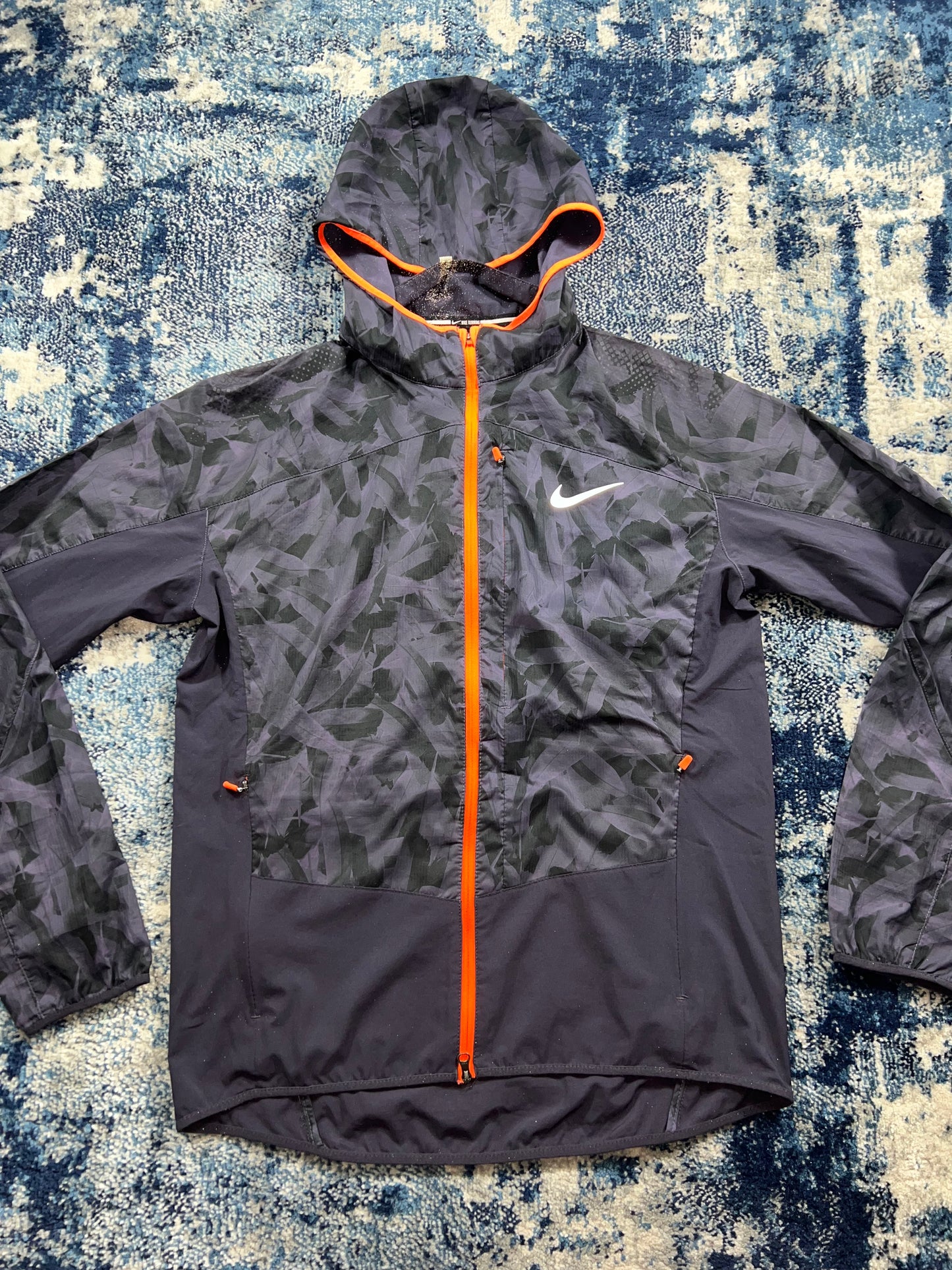 Nike Kiger Feather Print Windrunner Jacket Purple Orange Men’s XS – Purple / Orange, Men's Extra Small in Purple / Orange…