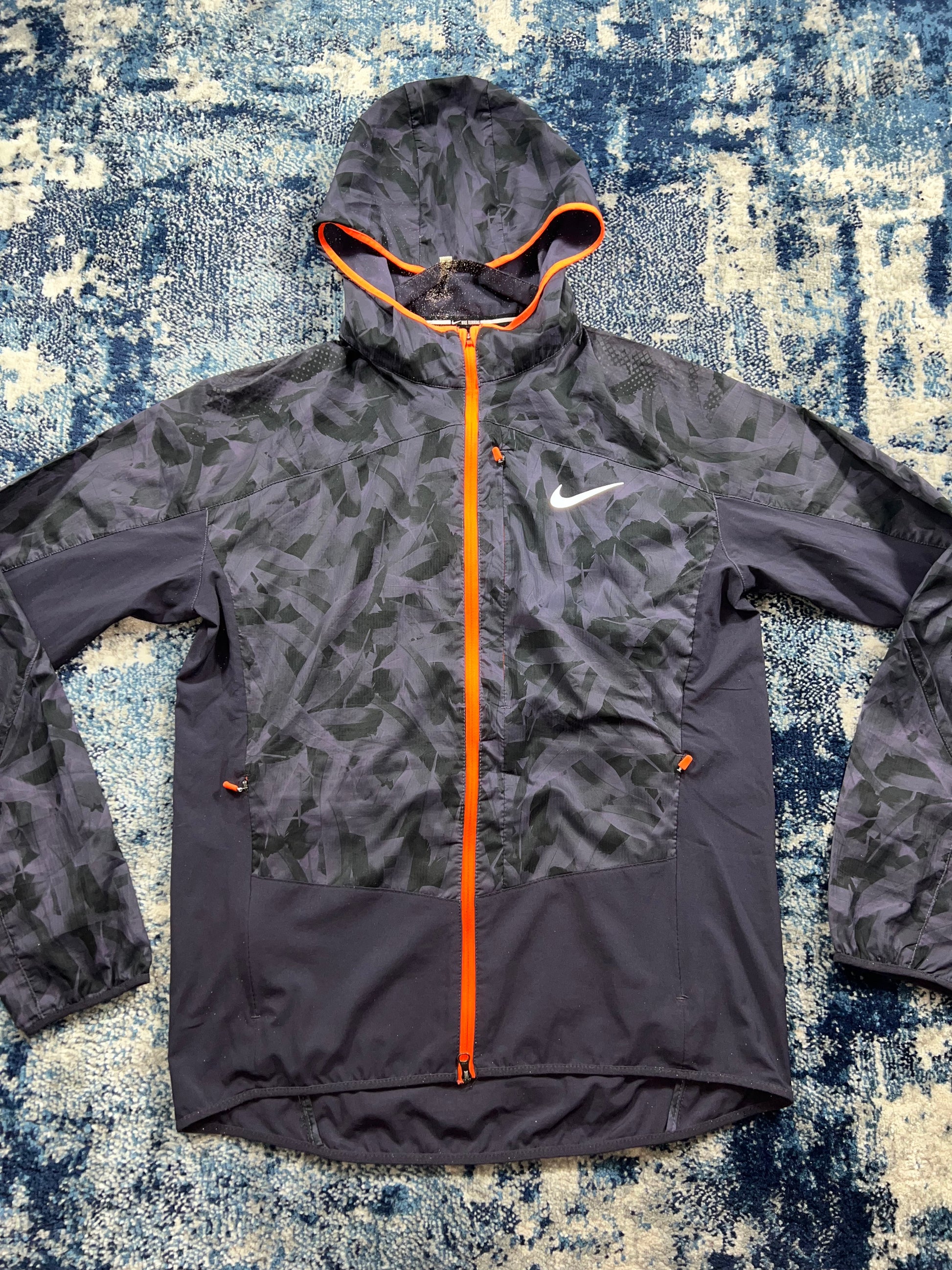 Nike Kiger Feather Print Windrunner Jacket Purple Orange Men’s XS – Purple / Orange, Men's Extra Small in Purple / Orange…